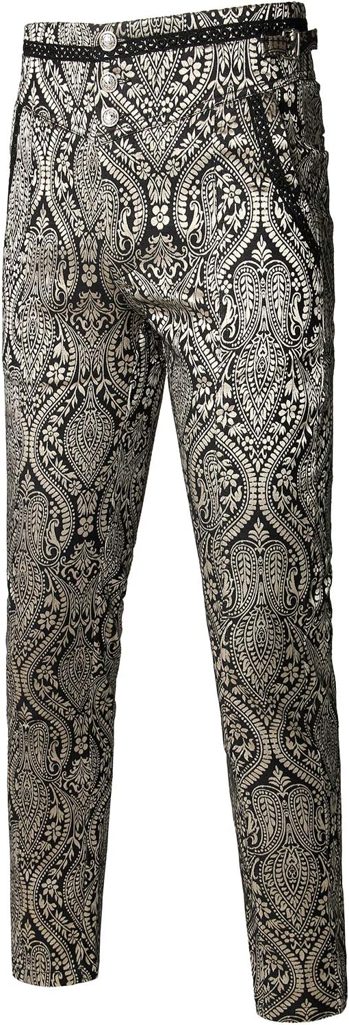 VATPAVE Mens Gothic Pants for Steampunk and Cosplay Events