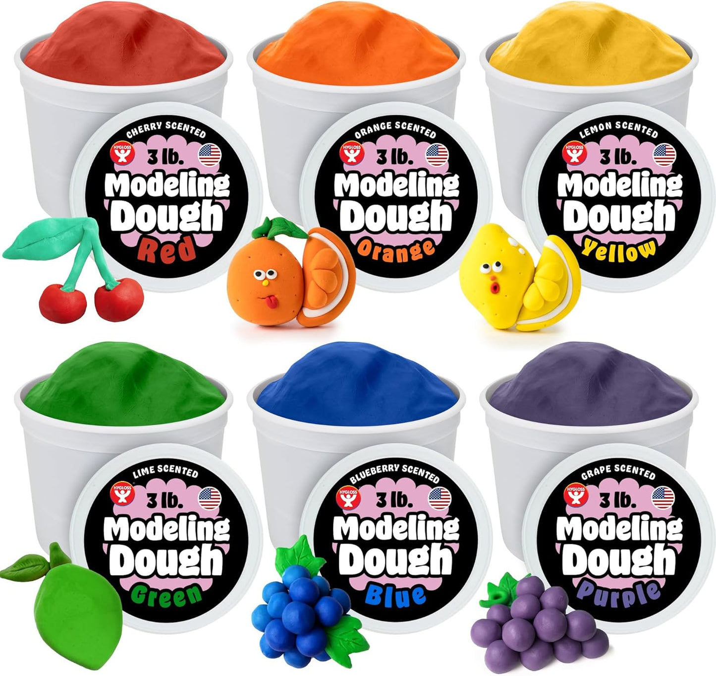 Hygloss Play Modeling Dough for Kids - Safe Non-Toxic Fun