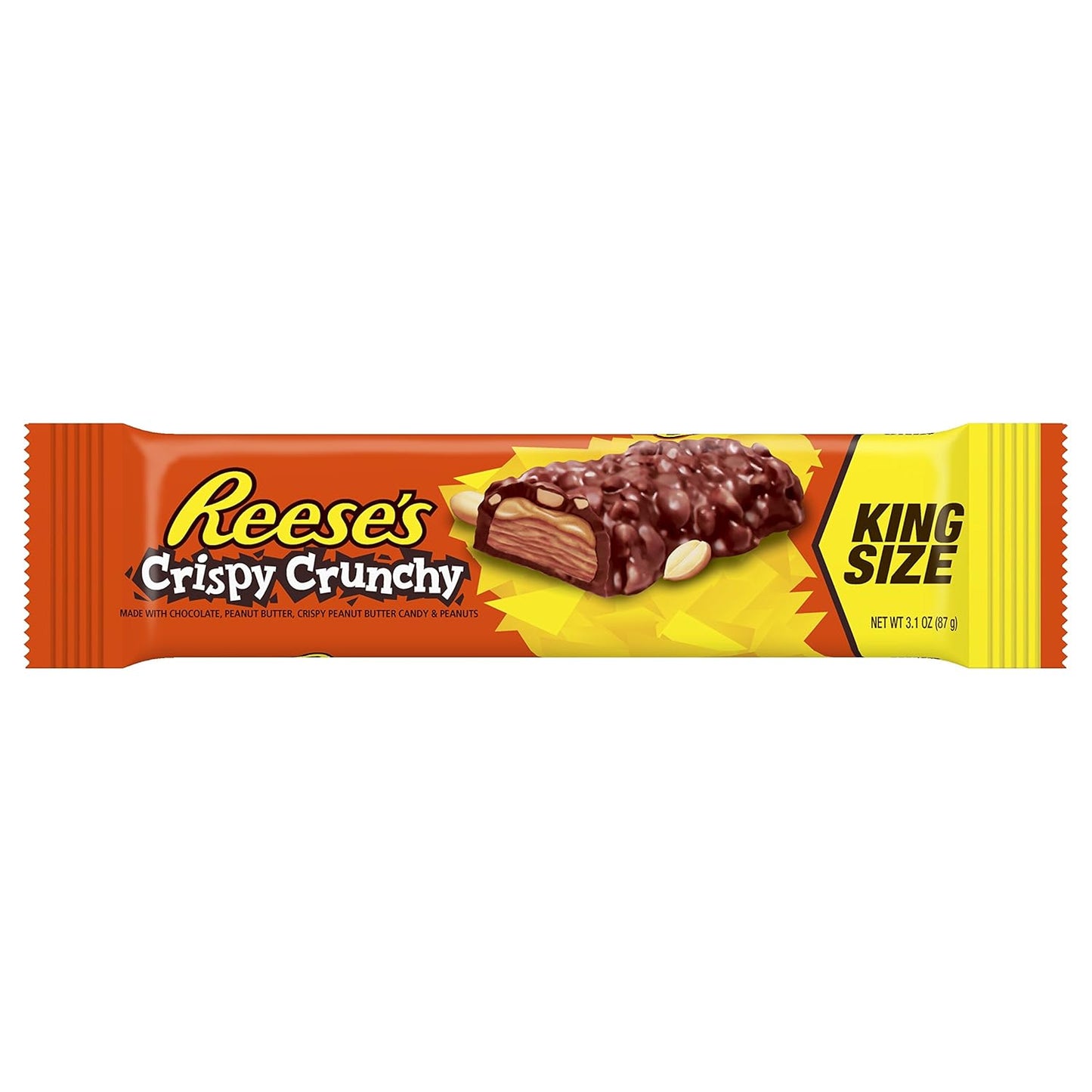 REESE'S Peanut Butter Candy Bar King Size for Crunchy Snacking