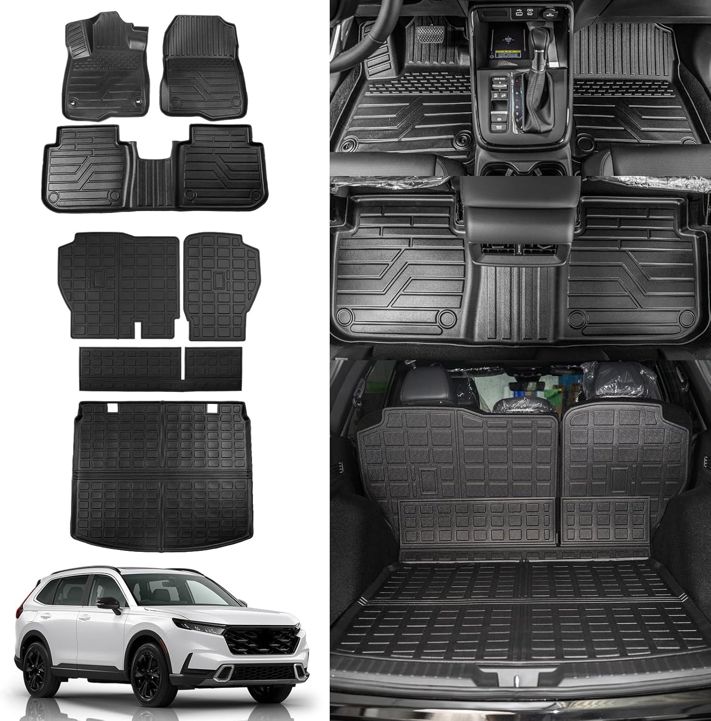 Rongtaod Floor Mats for 2023 2026 Honda CRV Hybrid - Perfect Fit