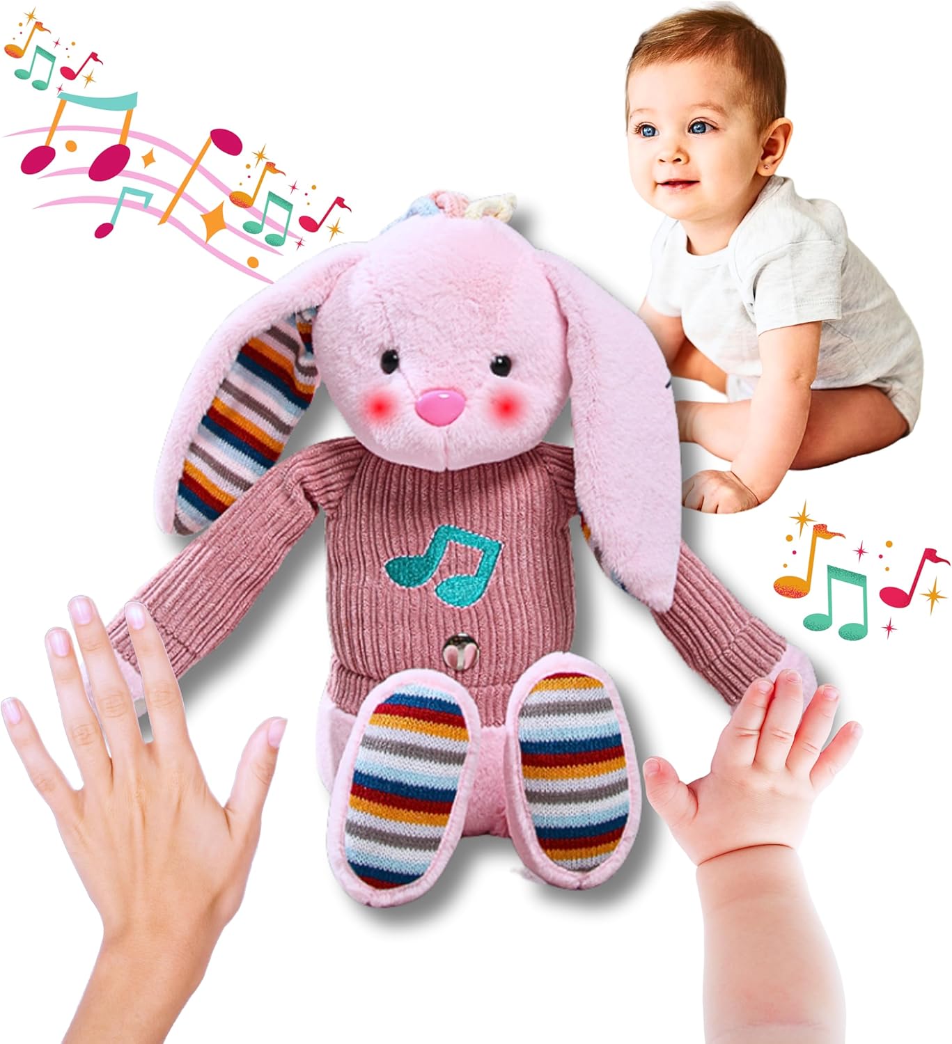 Lumio Musical Bunny Plush - Interactive Fun for Babies