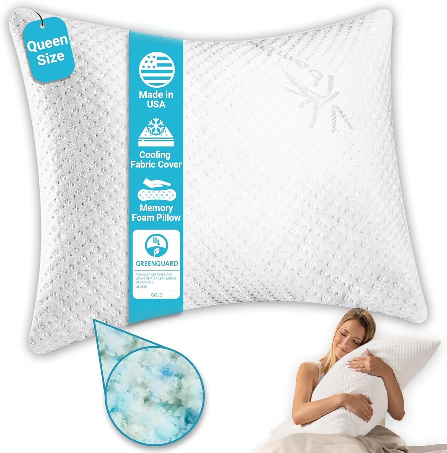 Xtreme Comforts Memory Foam Pillows for All Sleepers - Slim Design