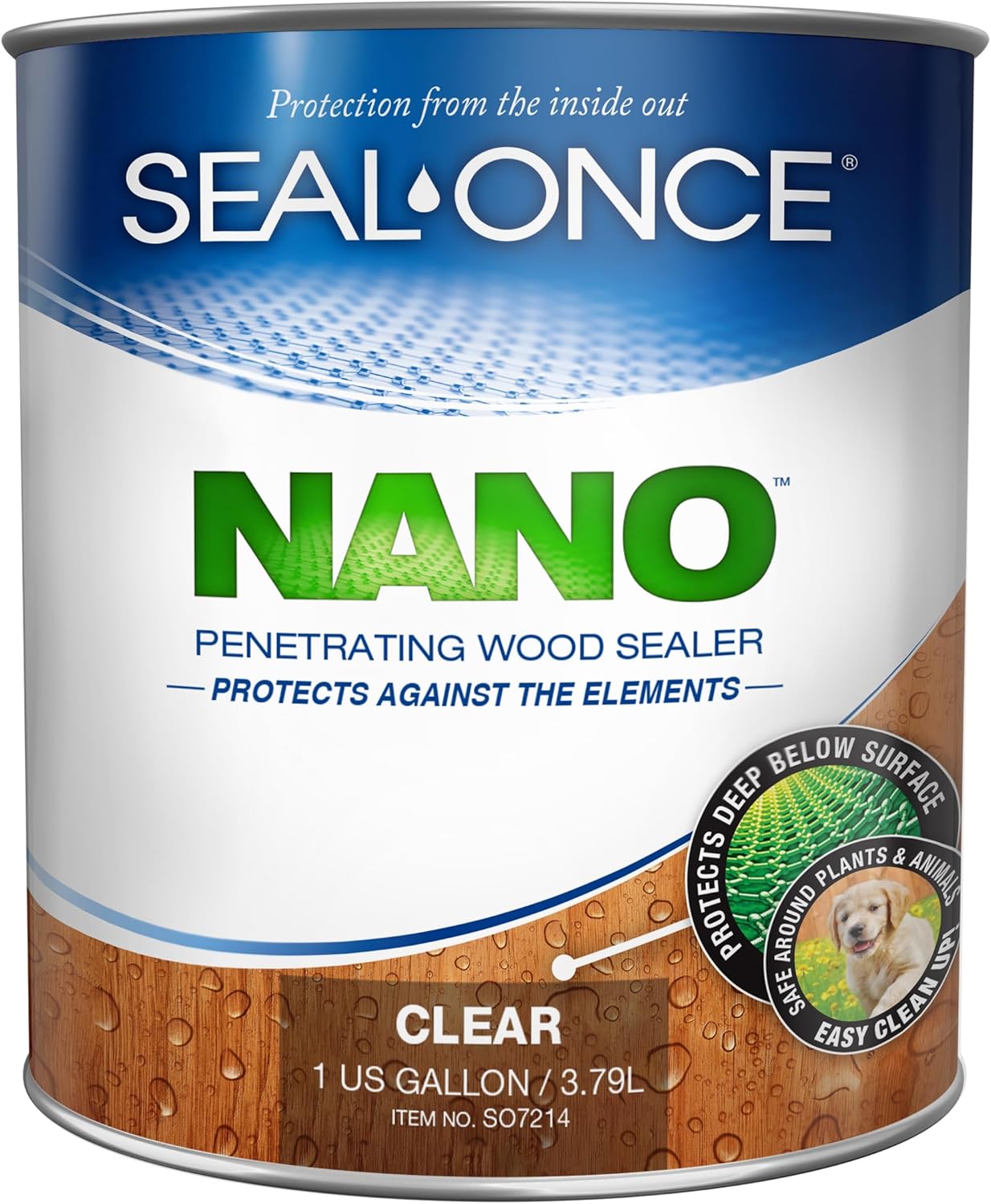 Seal-Once Nano Penetrating Wood Sealer - Premium Waterproof Sealant