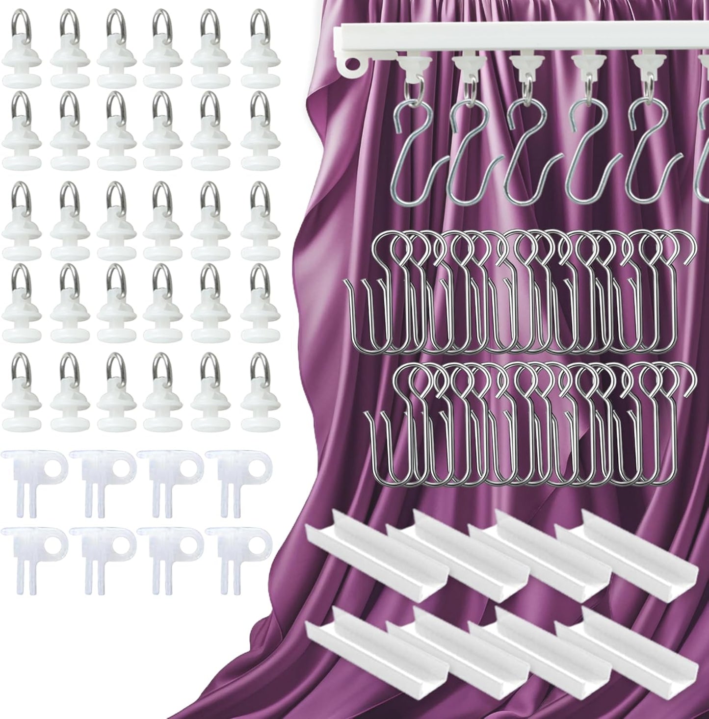 Easy Install Adhesive Curtain Track Kit