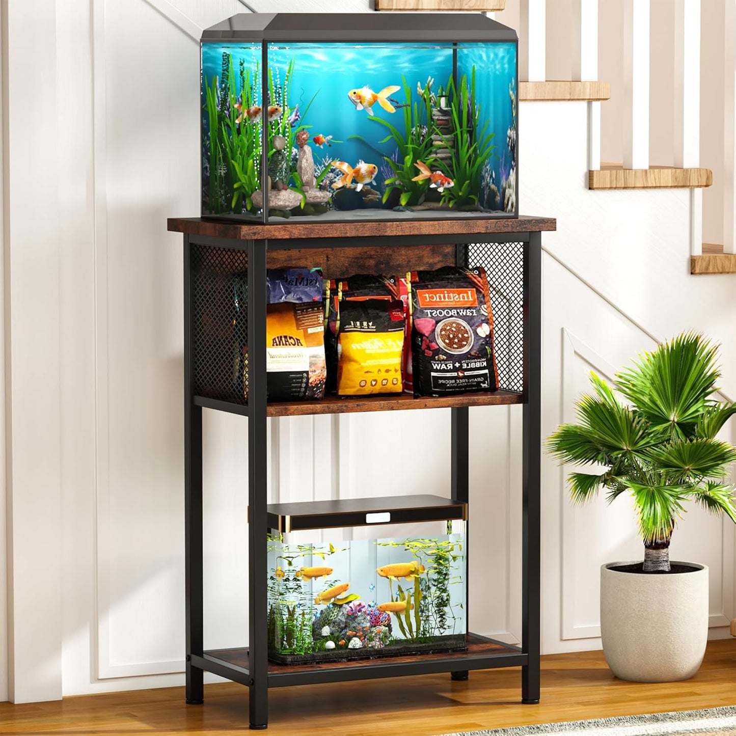 BSONE 5-10 Gallon Fish Tank Stand for Small Aquariums
