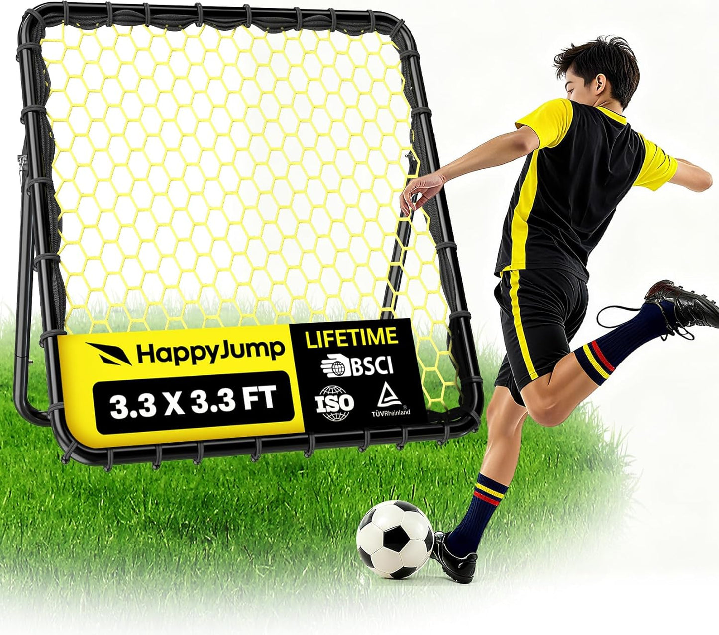 Portable Soccer Rebounder Net for Kids Training Practice