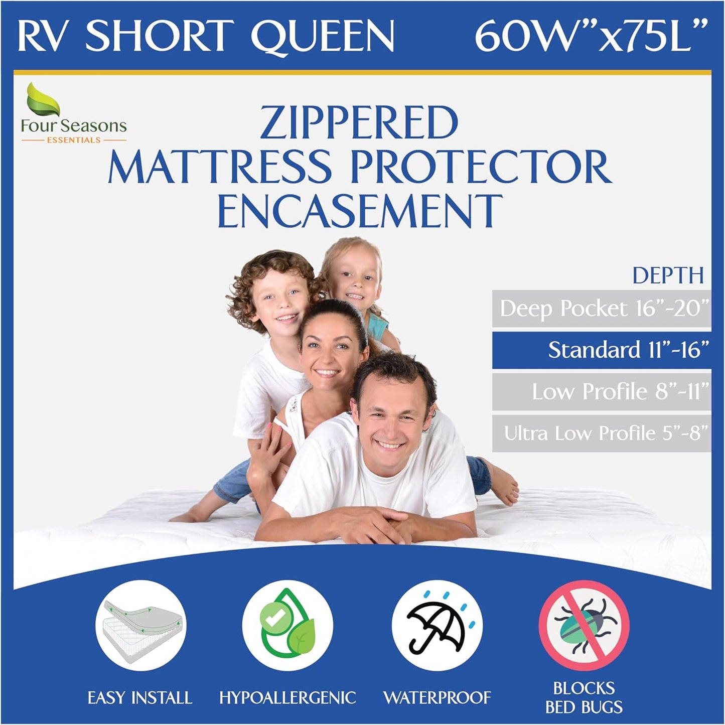RV Short Queen Mattress Protector for Ultimate Sleep Safety