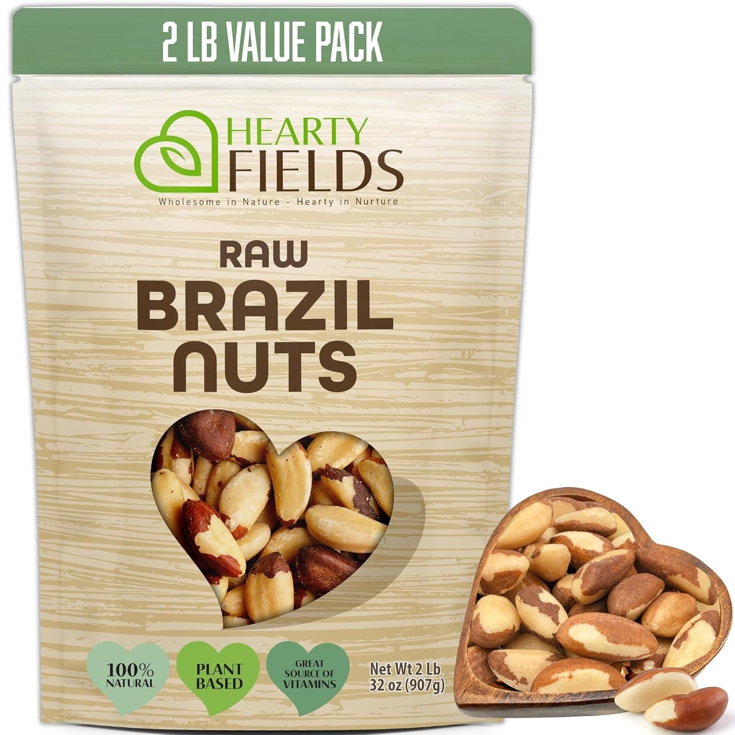 Raw Brazil Nuts Unsalted - Healthy Protein Snack for Diets