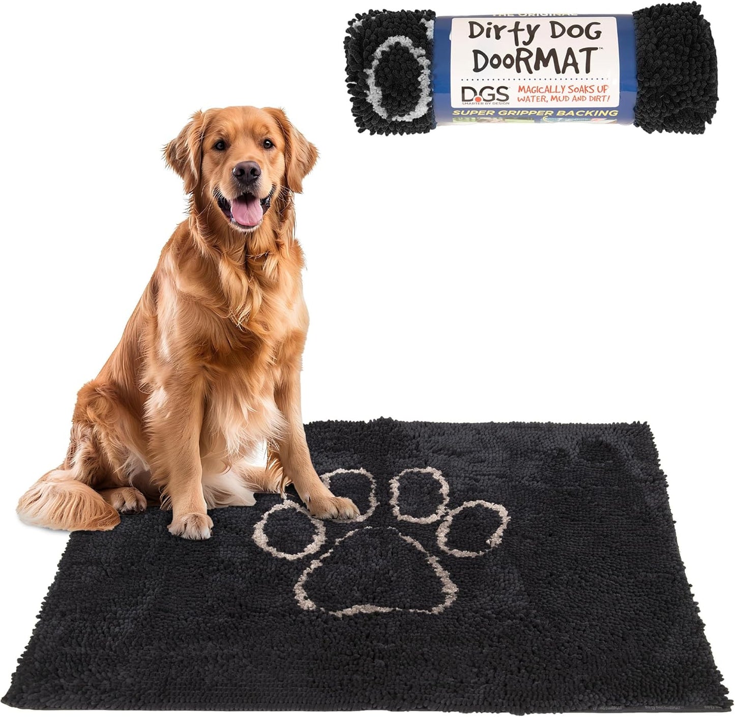 Dog Gone Smart Dirty Dog Doormat - Super Absorbent Rug for Pets