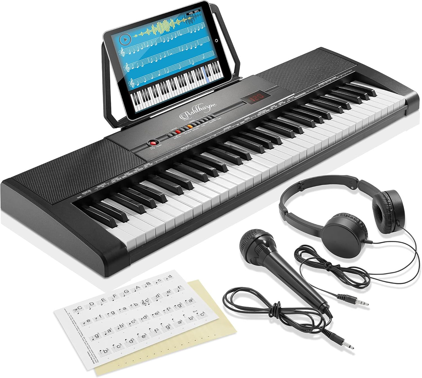 61-Key Digital Keyboard Piano for Beginners with Accessories