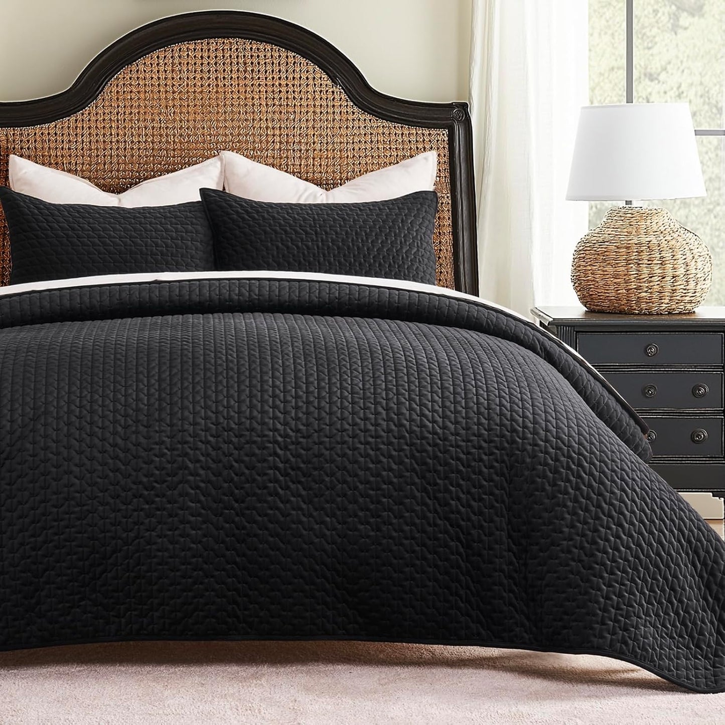 EverGrace Luxury Velvet Quilt Bedding Set for Full Queen Size