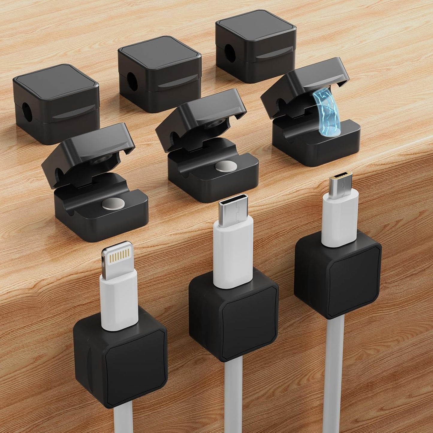 Adjustable Magnetic Cable Clips - Declutter with Ease!