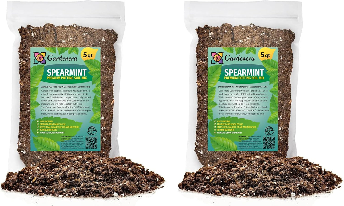 Gardenera Spearmint Potting Soil for Thriving Plants - 10 Quart