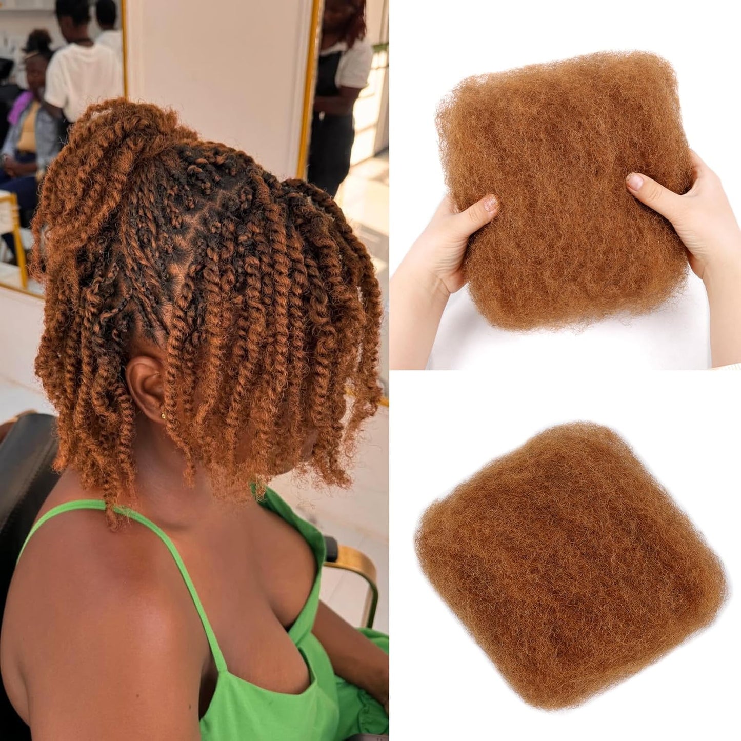 Afro Kinky Bulk Human Hair for Mini Twist and Braiding Styles