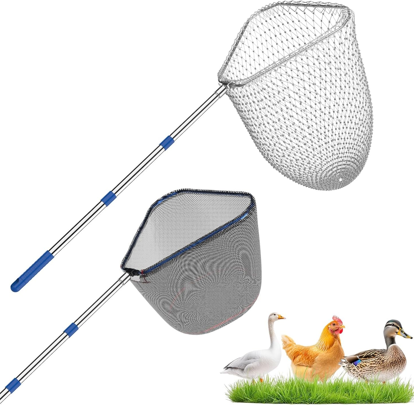Stainless Steel Chicken Catching Net Set - Fast & Easy Poultry Handling