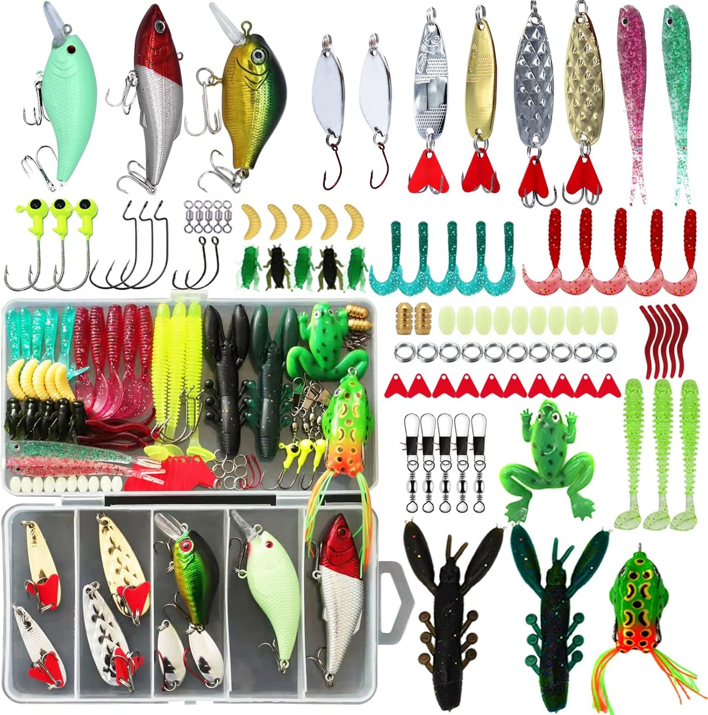 Ultimate Fishing Lures Kit for Bass, Trout - LASOCUHOO