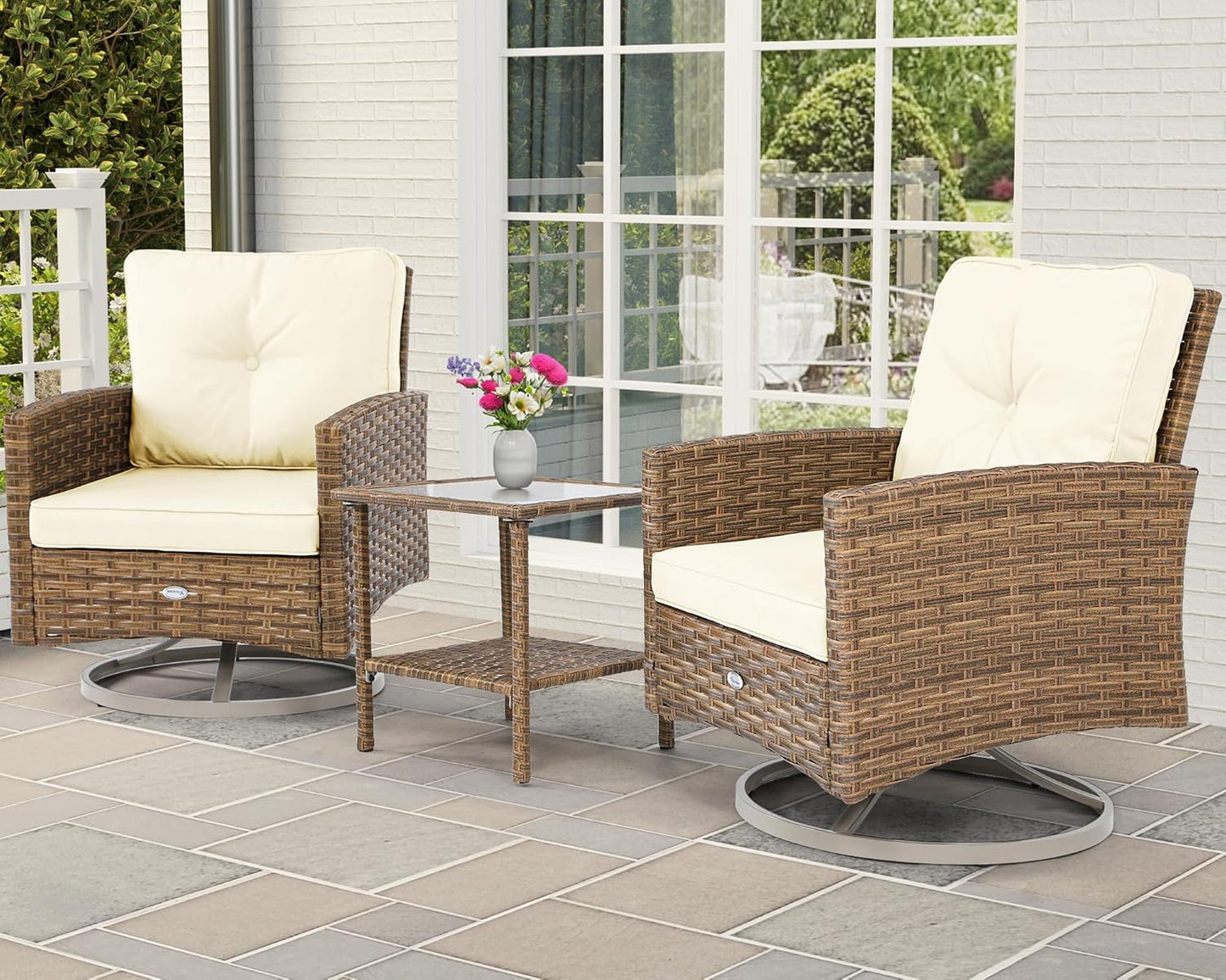 YITAHOME 3-Piece Outdoor Rocking Chair Set - Relax in Style!