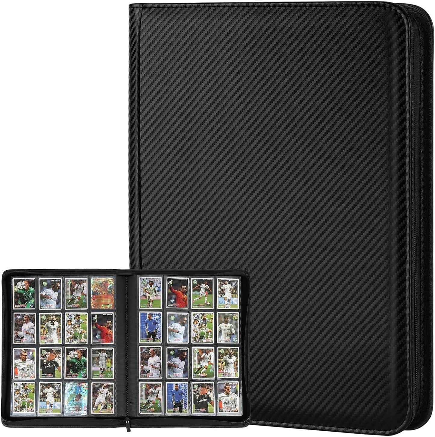 Trading Card Binder 16 Pocket for 1000+ Cards, Premium Holder