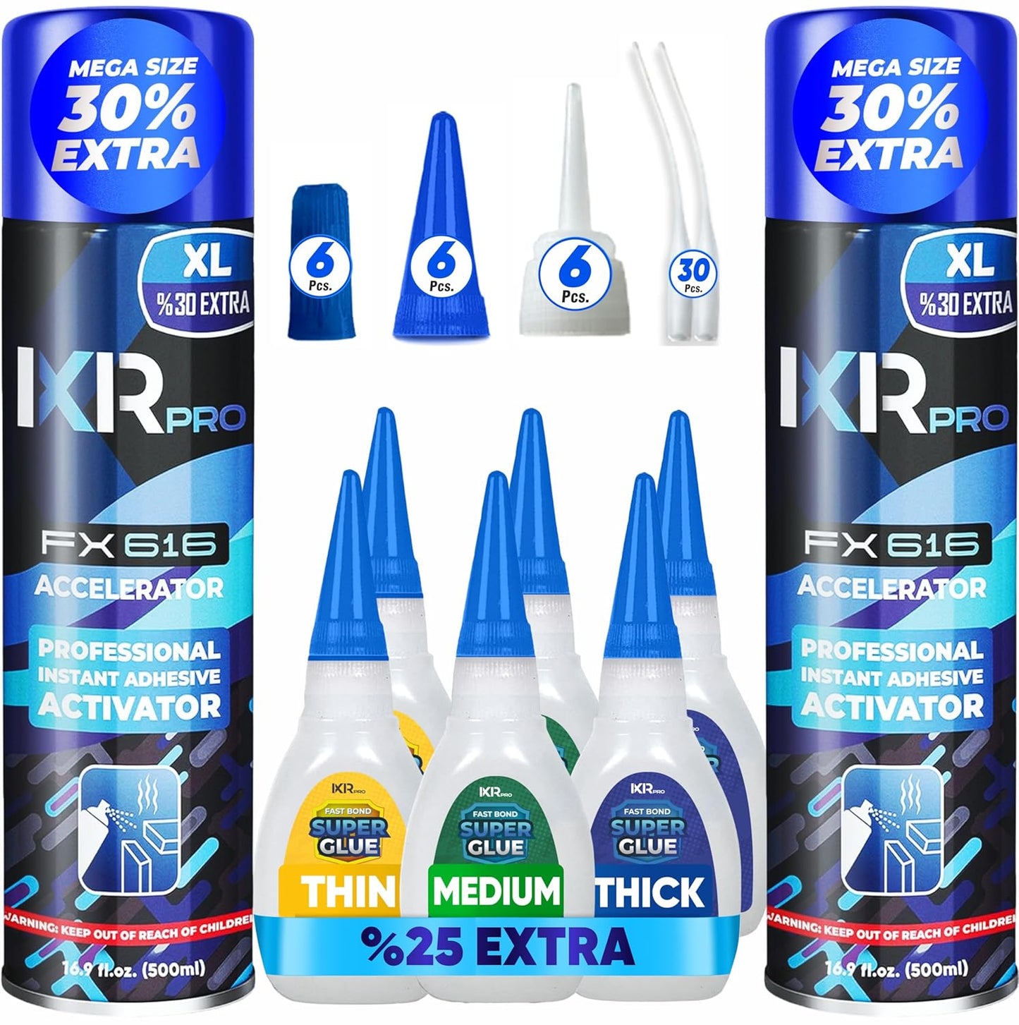 CA Glue with Activator Kit for Wood, Plastic, and More