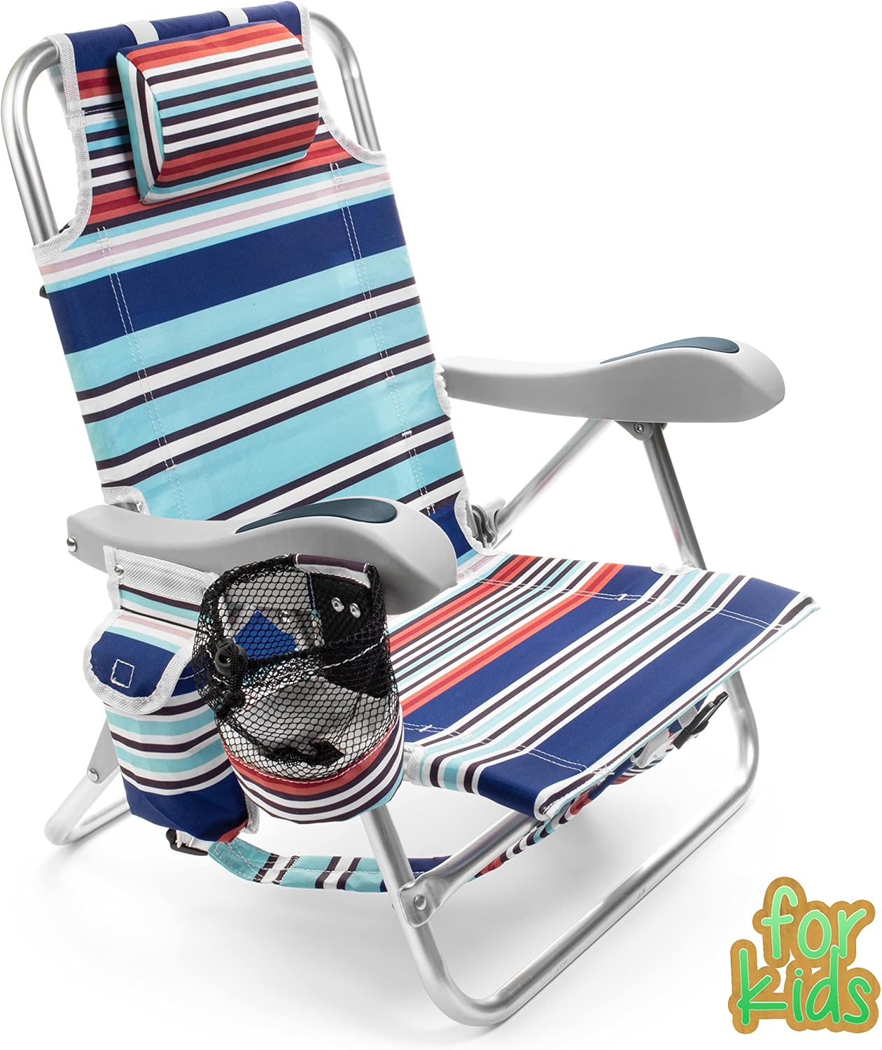 Homevative Kids Folding Backpack Beach Chair with 4 Positions