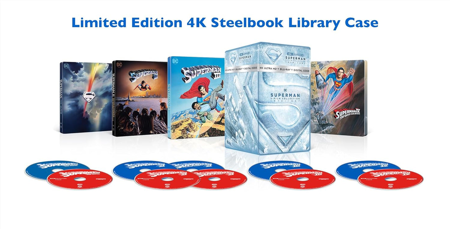 Superman 5-Film Collection - 4K Ultra HD Steelbooks & Blu-ray