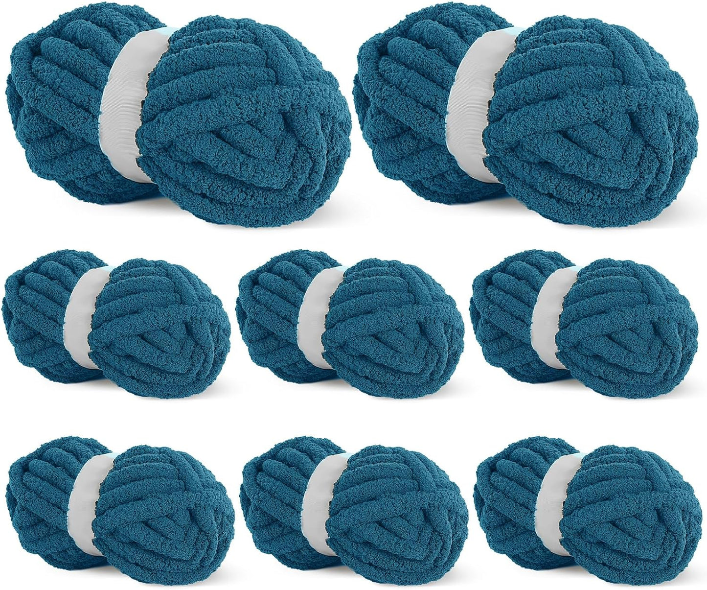Chunky Chenille Yarn Set for Knitting and Crocheting Projects