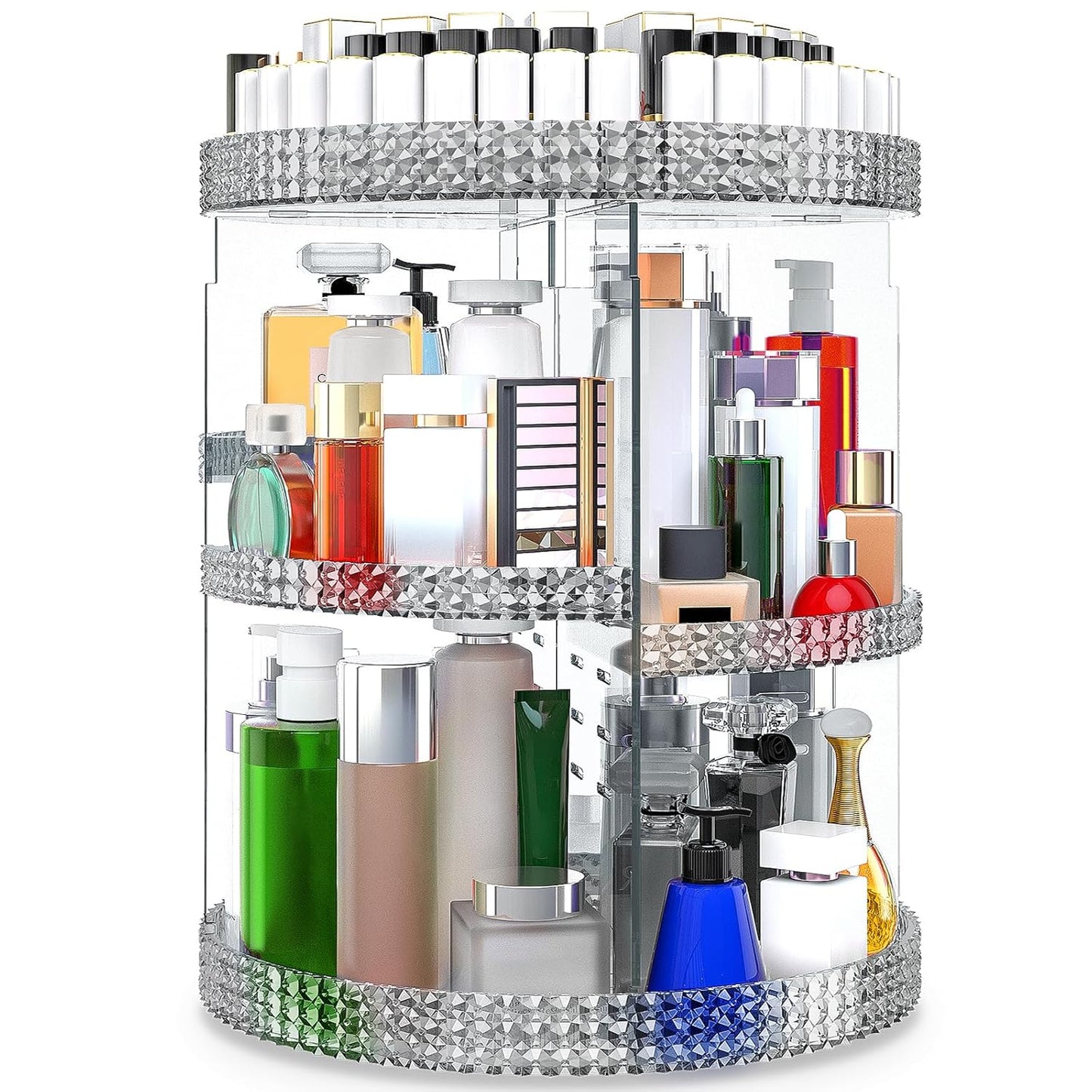 Awenia 360-Degree Rotating Makeup Organizer with 7 Layers