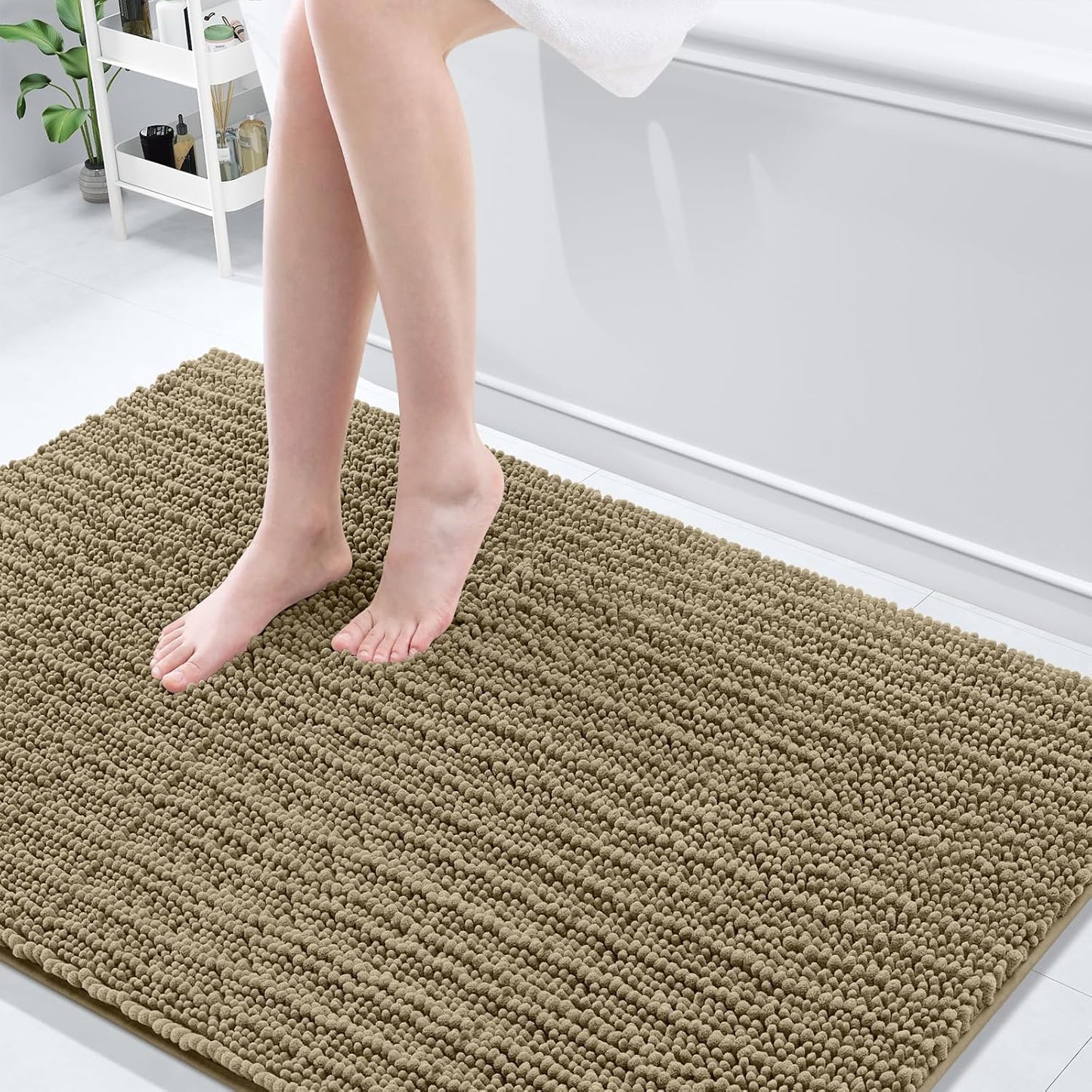 Arotive Luxury Chenille Bathroom Rug Mat for Comfort and Style