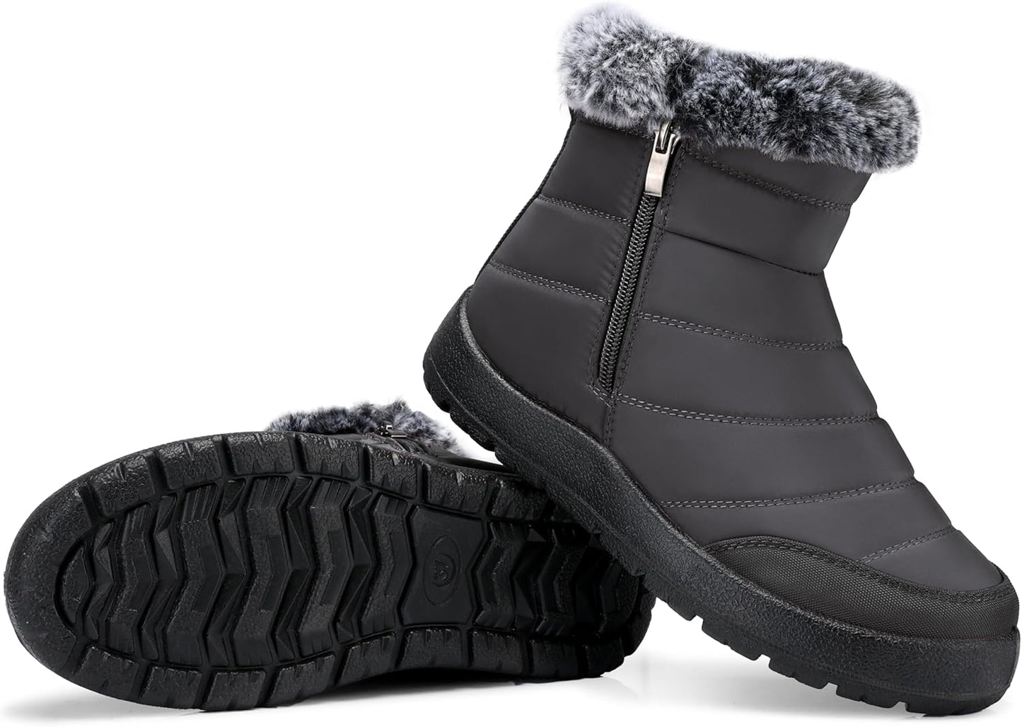 SHIBEVER Women Winter Snow Boots: Waterproof Ankle Booties