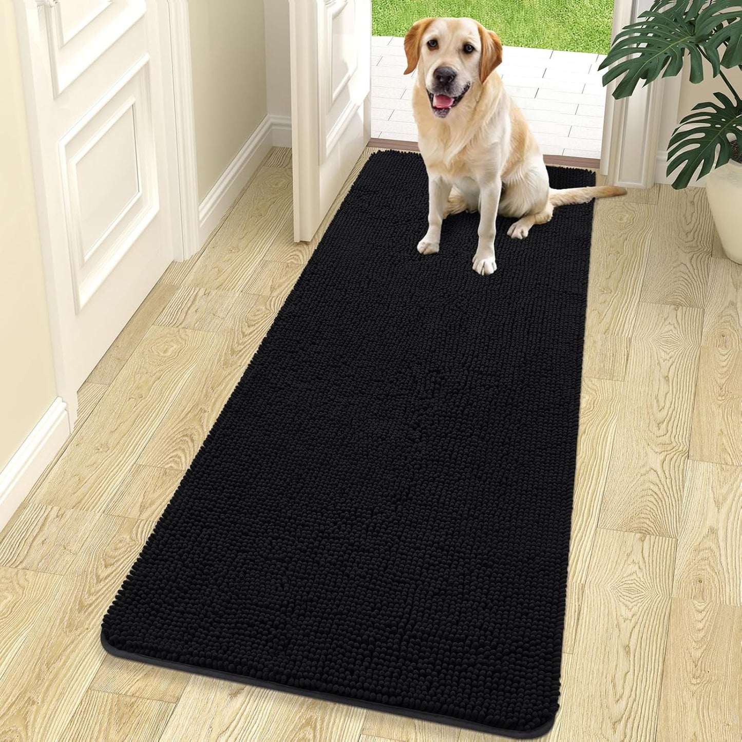 OLANLY Dog Door Mat for Muddy Paws - Absorbent Non-Slip Design