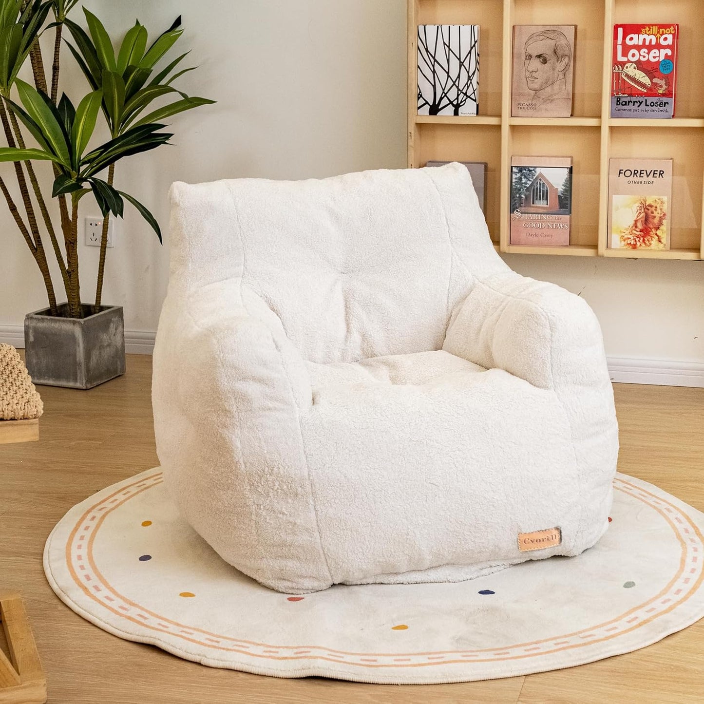 Fluffy Memory Foam Bean Bag Chair for Cozy Comfiness