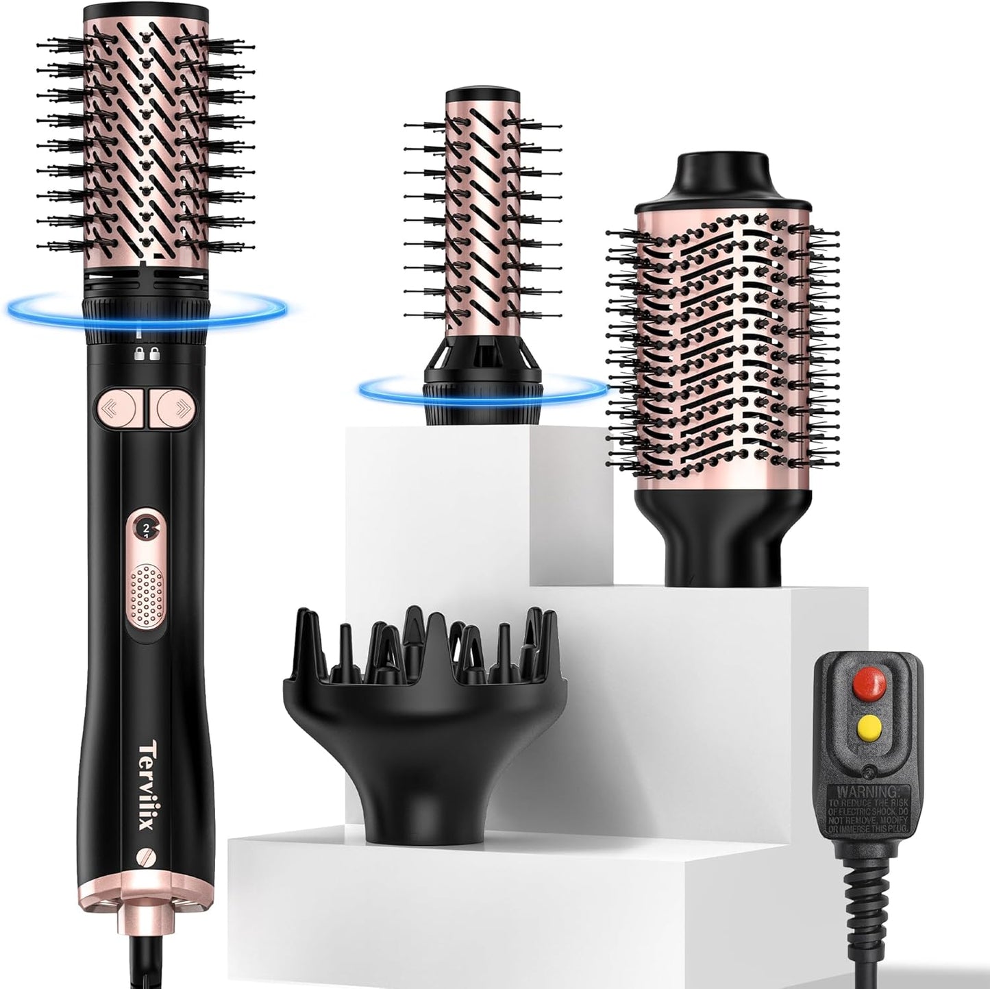 4-in-1 Rotating Blow Dryer Kit for Curly Hair