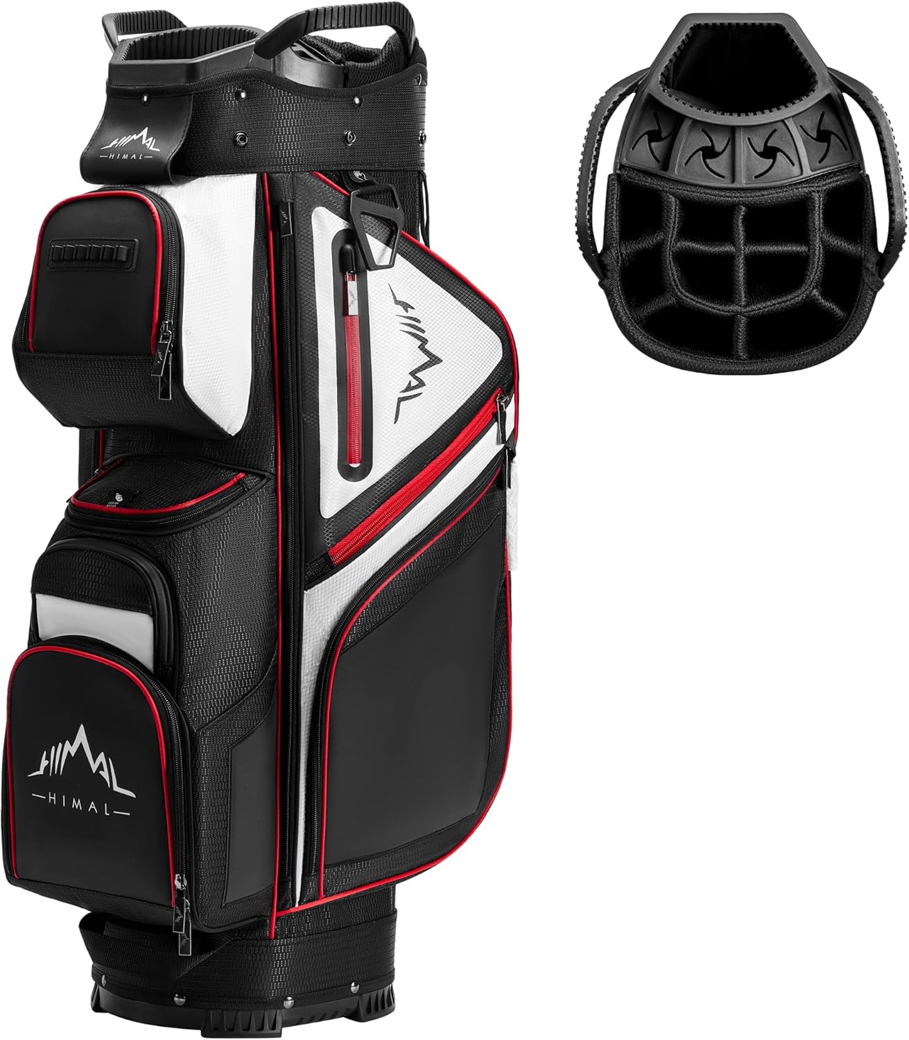 15-Way Golf Cart Bag with Premium Anti-Shake Divider Top