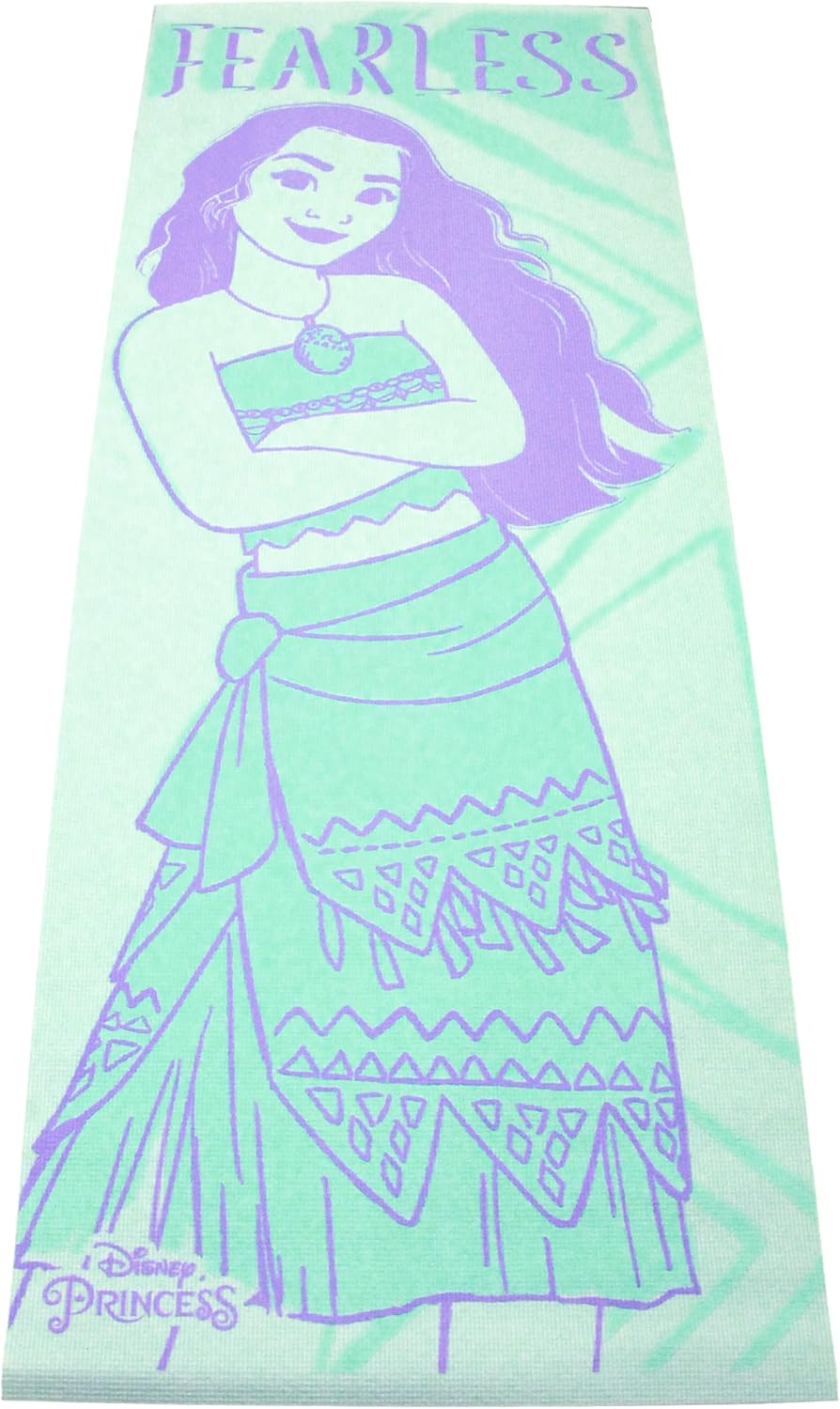 Disney Moana Kids Yoga Mat | Non-Slip PVC | All-Purpose Fitness | Blue
