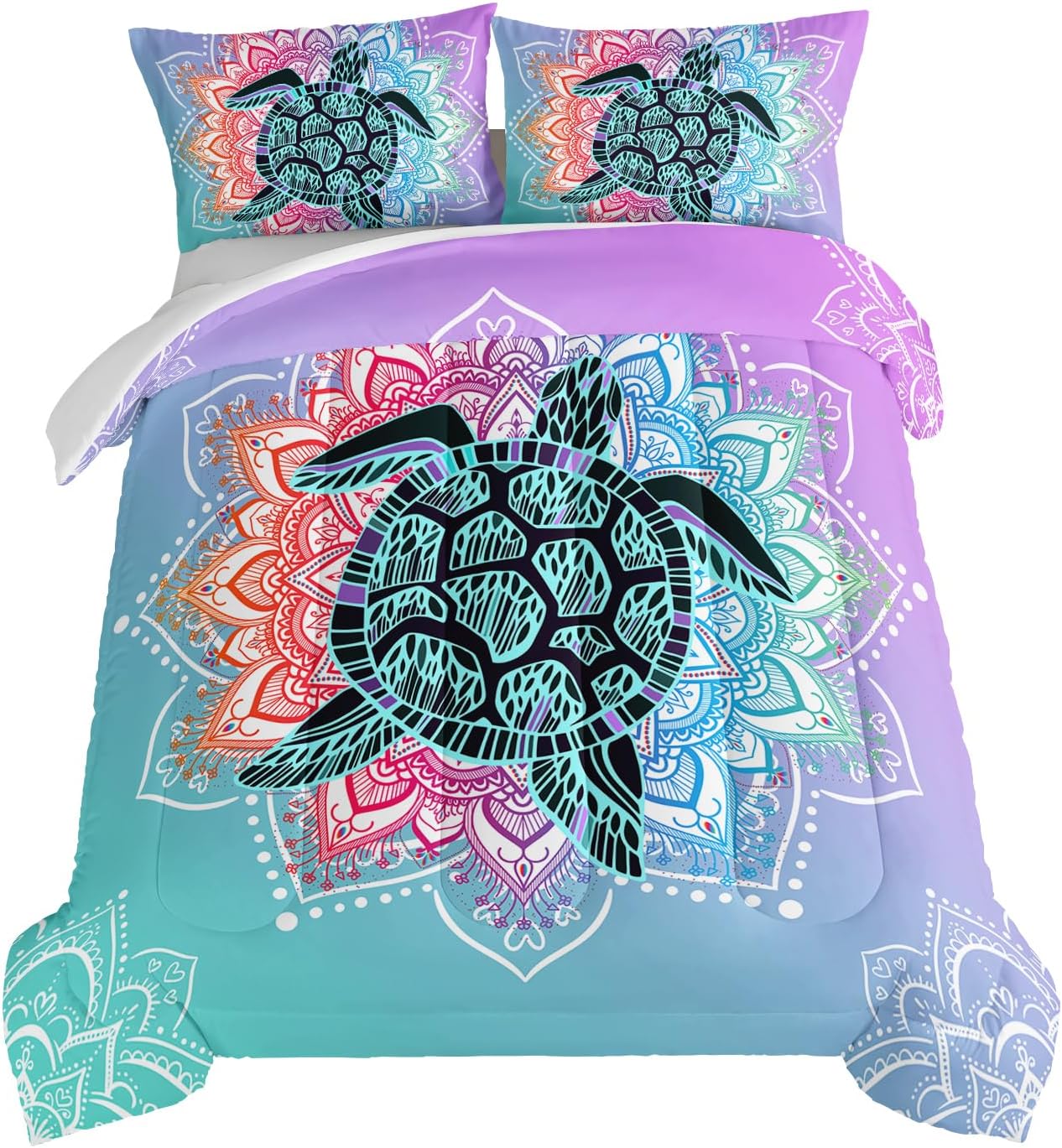 HOSIMA Sea Turtle Bedding Set for Kids and Teens Room Decor