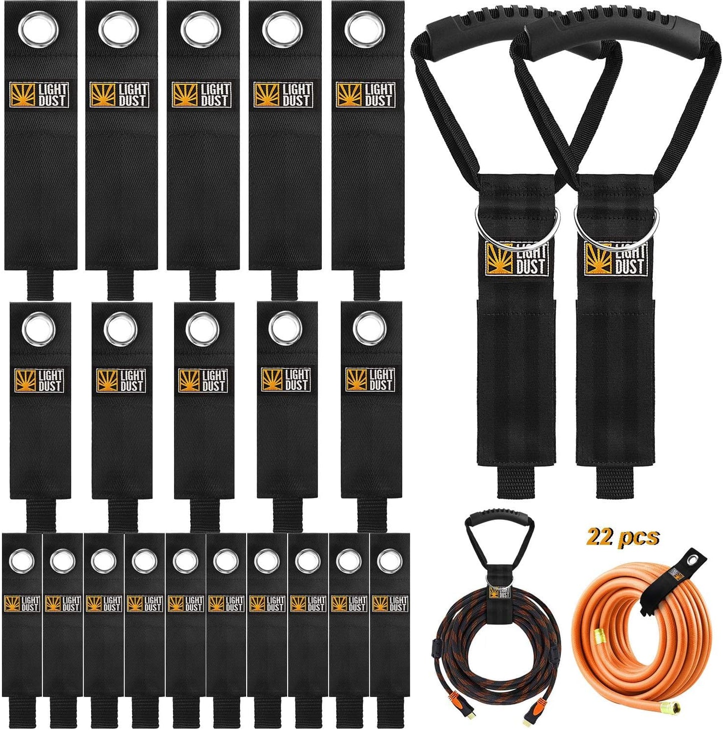 22PCS Heavy Duty Storage Straps for Garage Organization Tools
