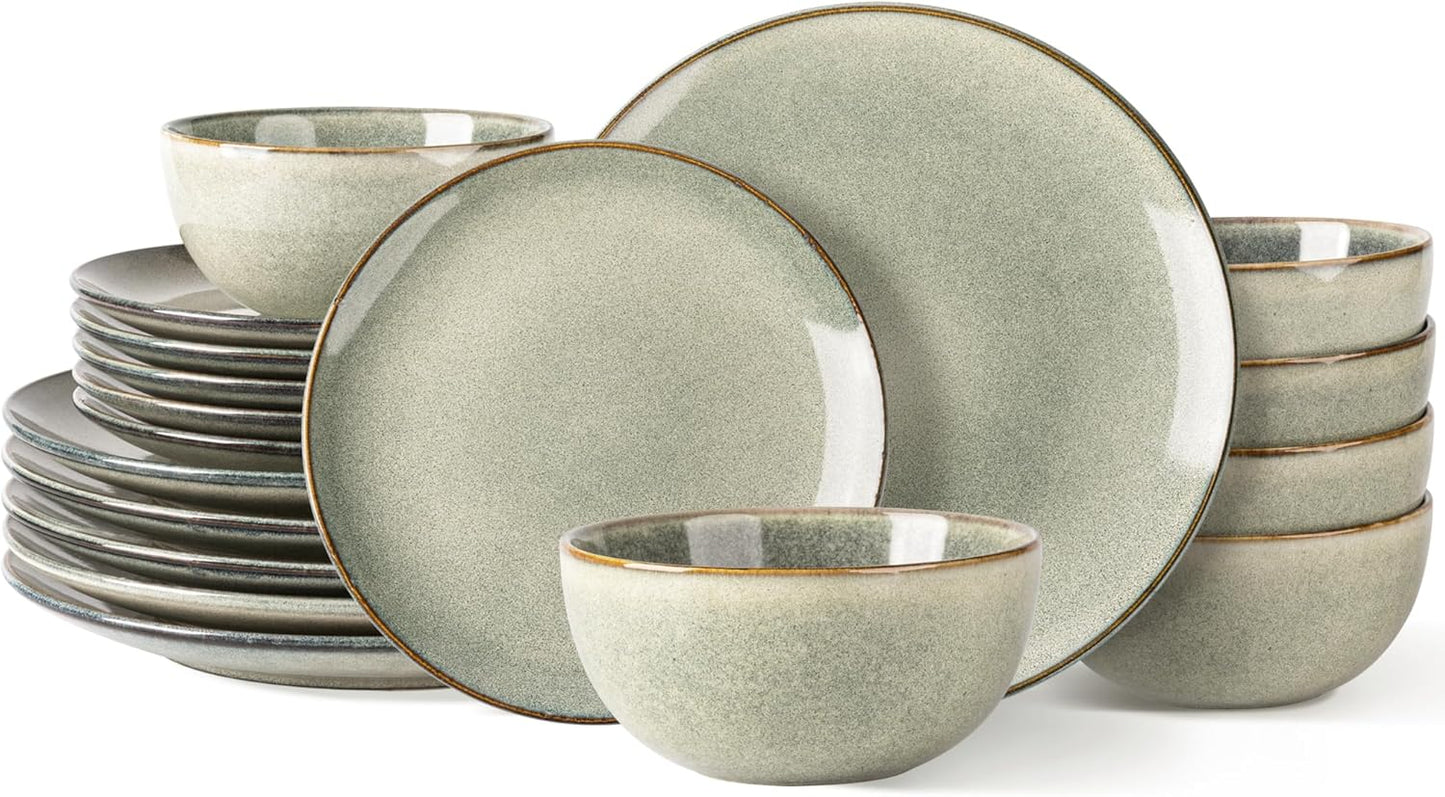 AmorArc Ceramic Dinnerware Set for 6 - 18 Pieces of Style