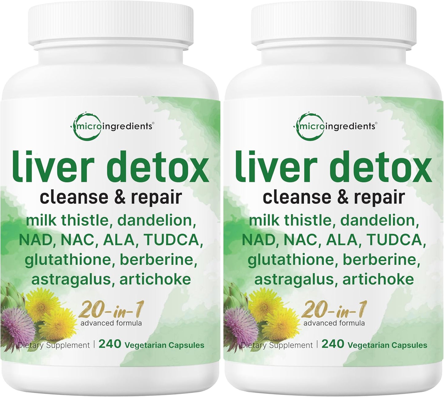 Liver Detox Supplement with Milk Thistle & Dandelion for Health