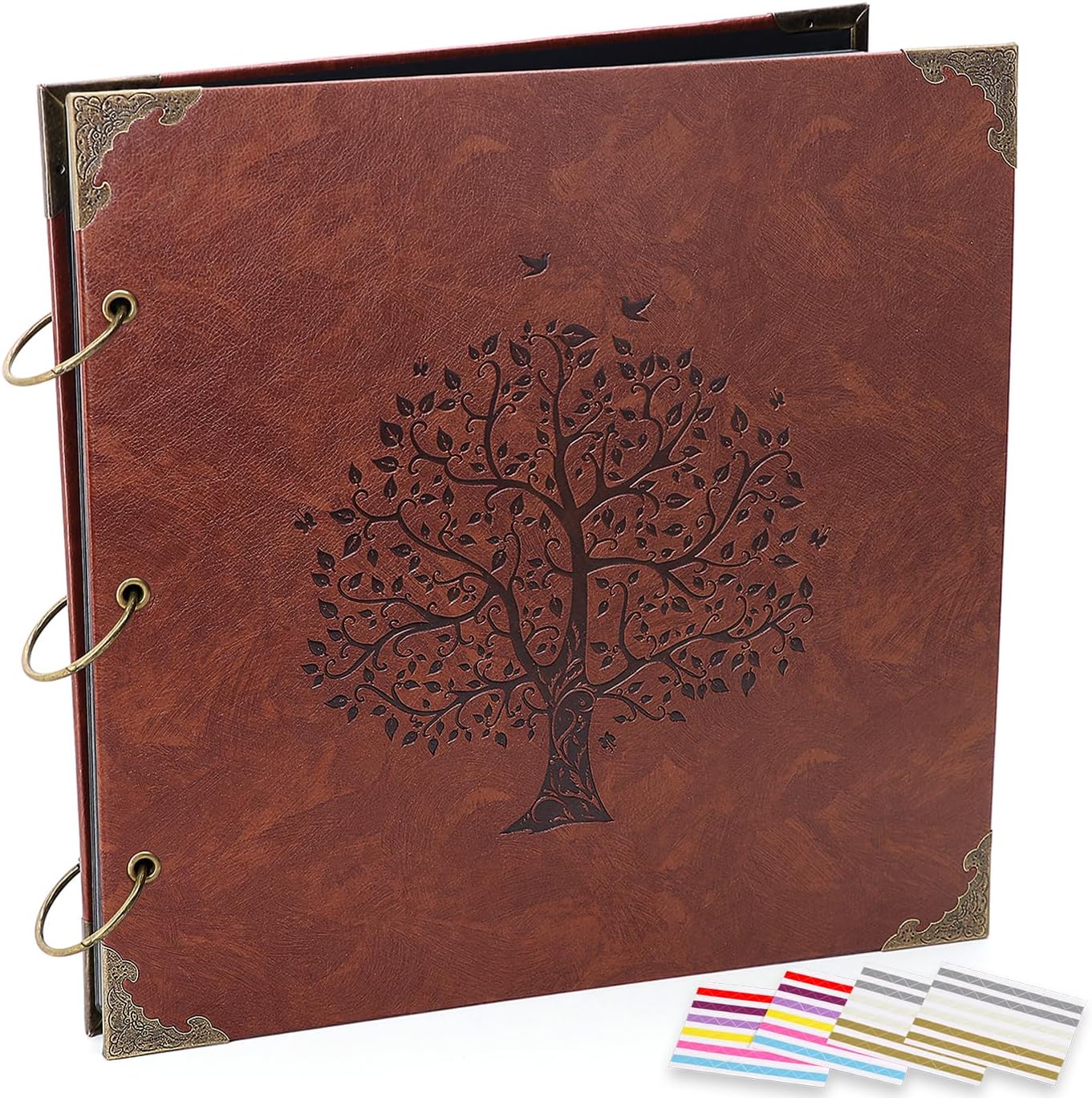 Vintage Leather Photo Album Scrapbook for Cherished Memories