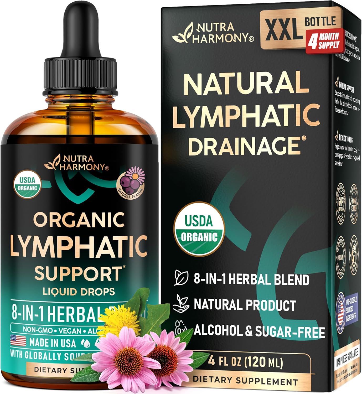 USDA Organic Lymphatic Drainage Supplement for Immune Support
