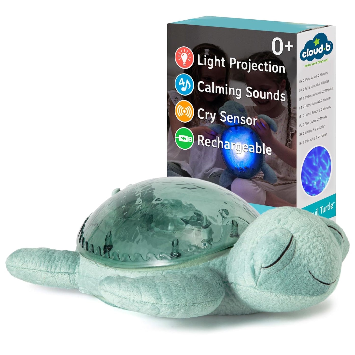 Tranquil Turtle Ocean Projector Nightlight with Soothing Sounds