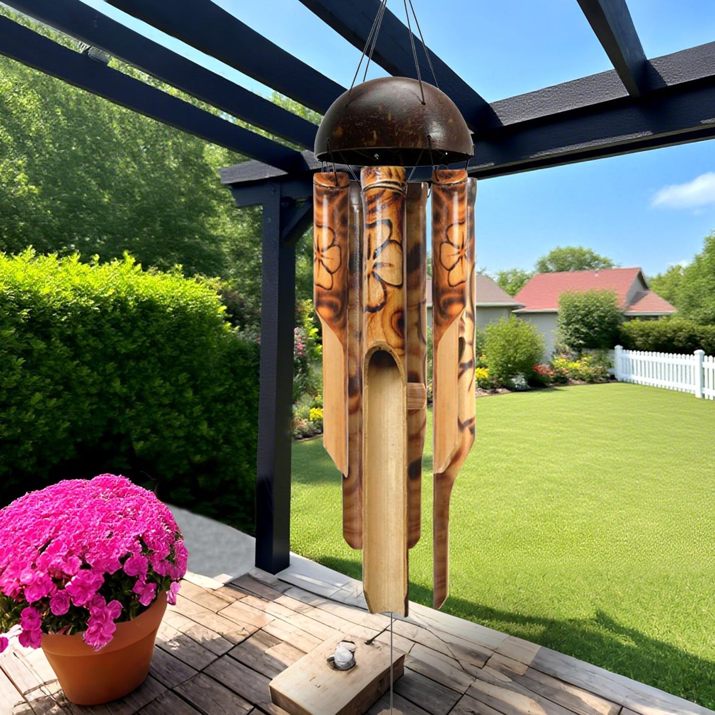 ASTARIN Bamboo Wind Chimes for Outside - Handcrafted Beauty