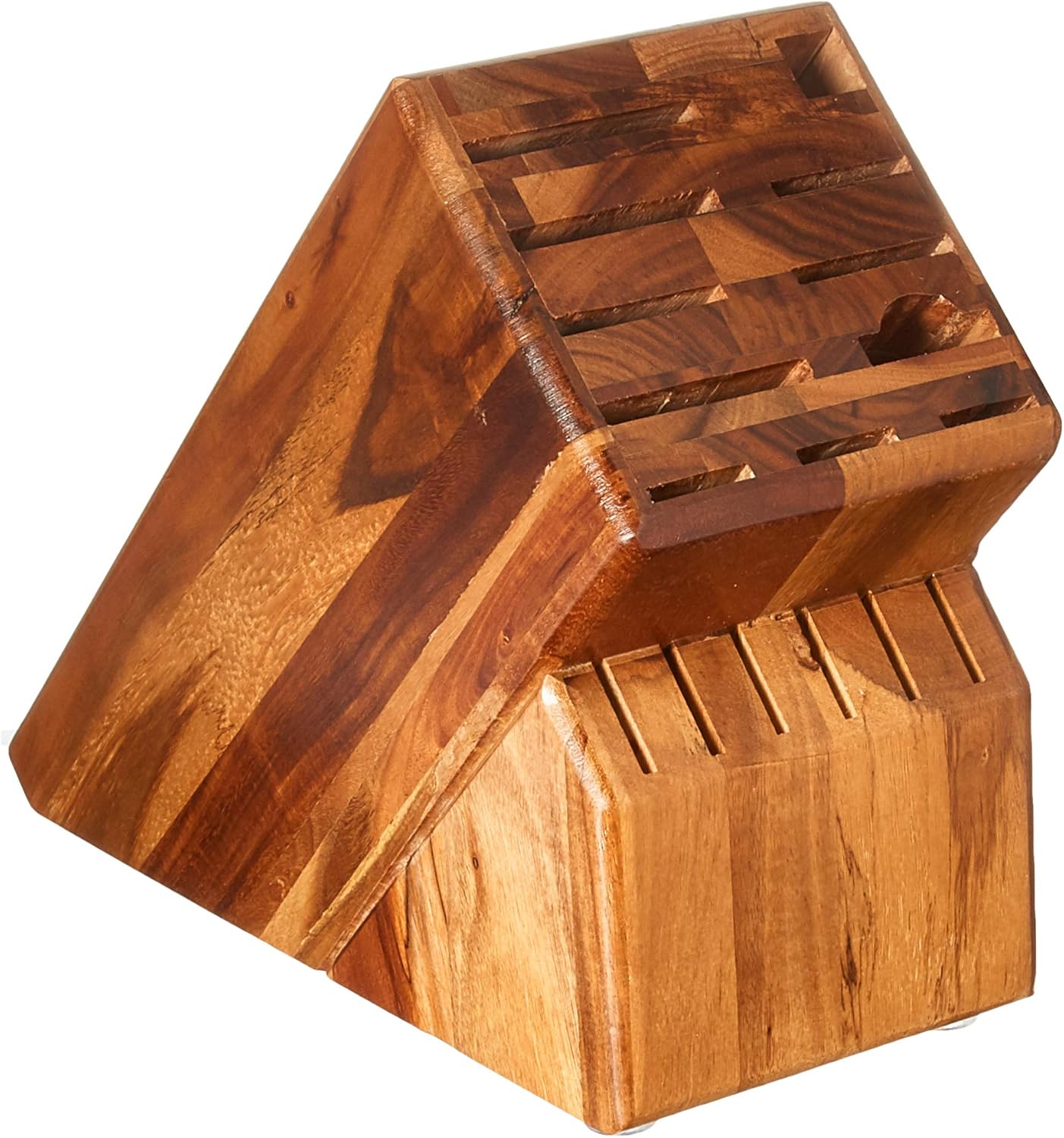 WUSTHOF 17-Slot Acacia Knife Storage Block for Kitchen Safety