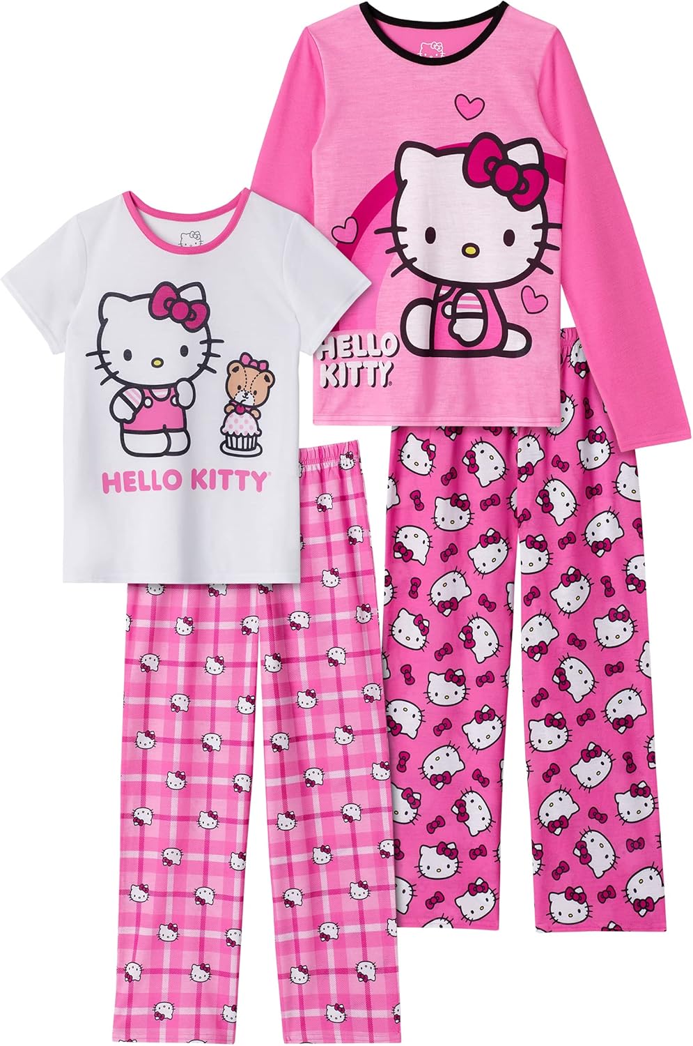 Hello Kitty Girls Pajama Pants and Sleep Shirt Set for Kids