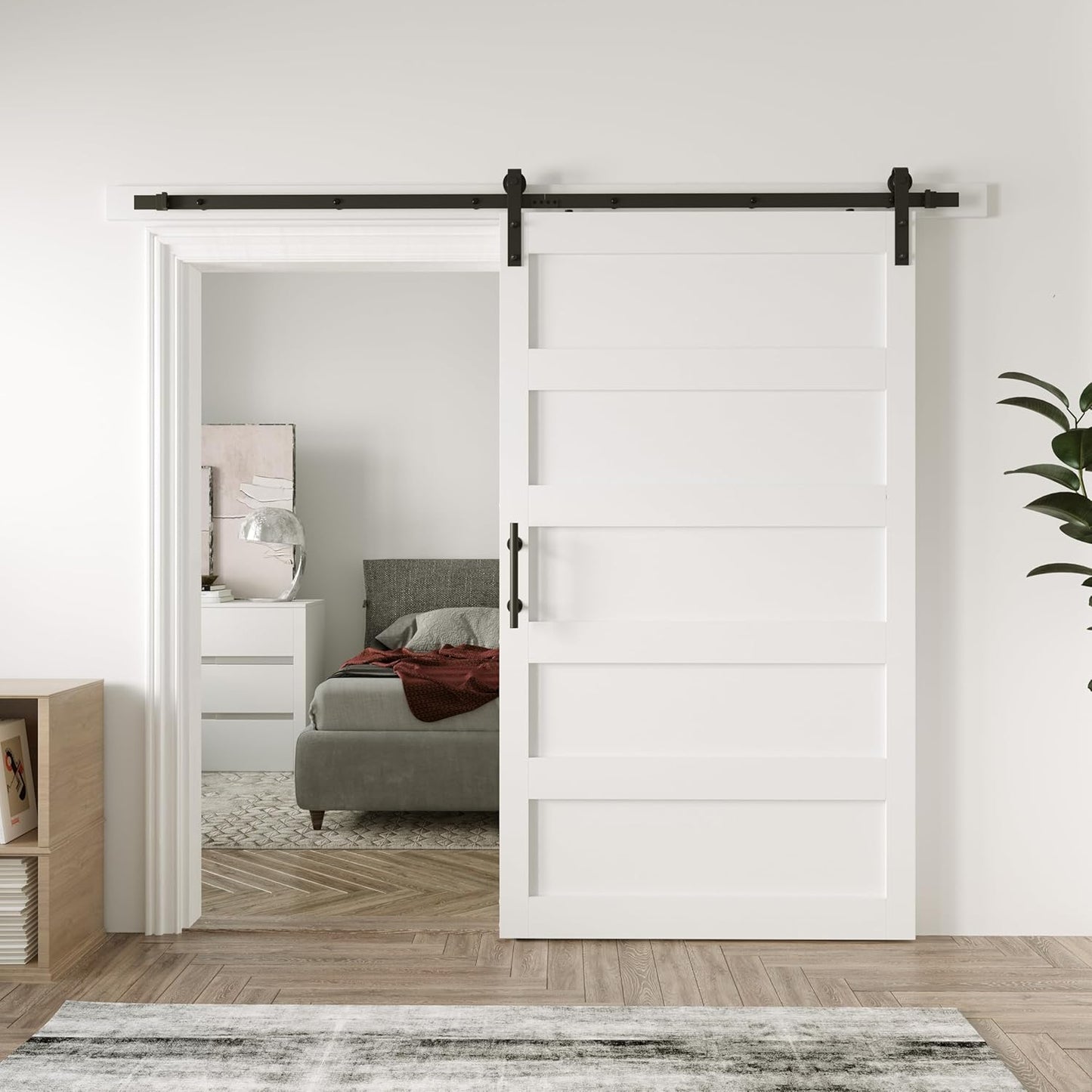 48in x 84in Sliding Barn Door with Hardware Kit for Easy Setup