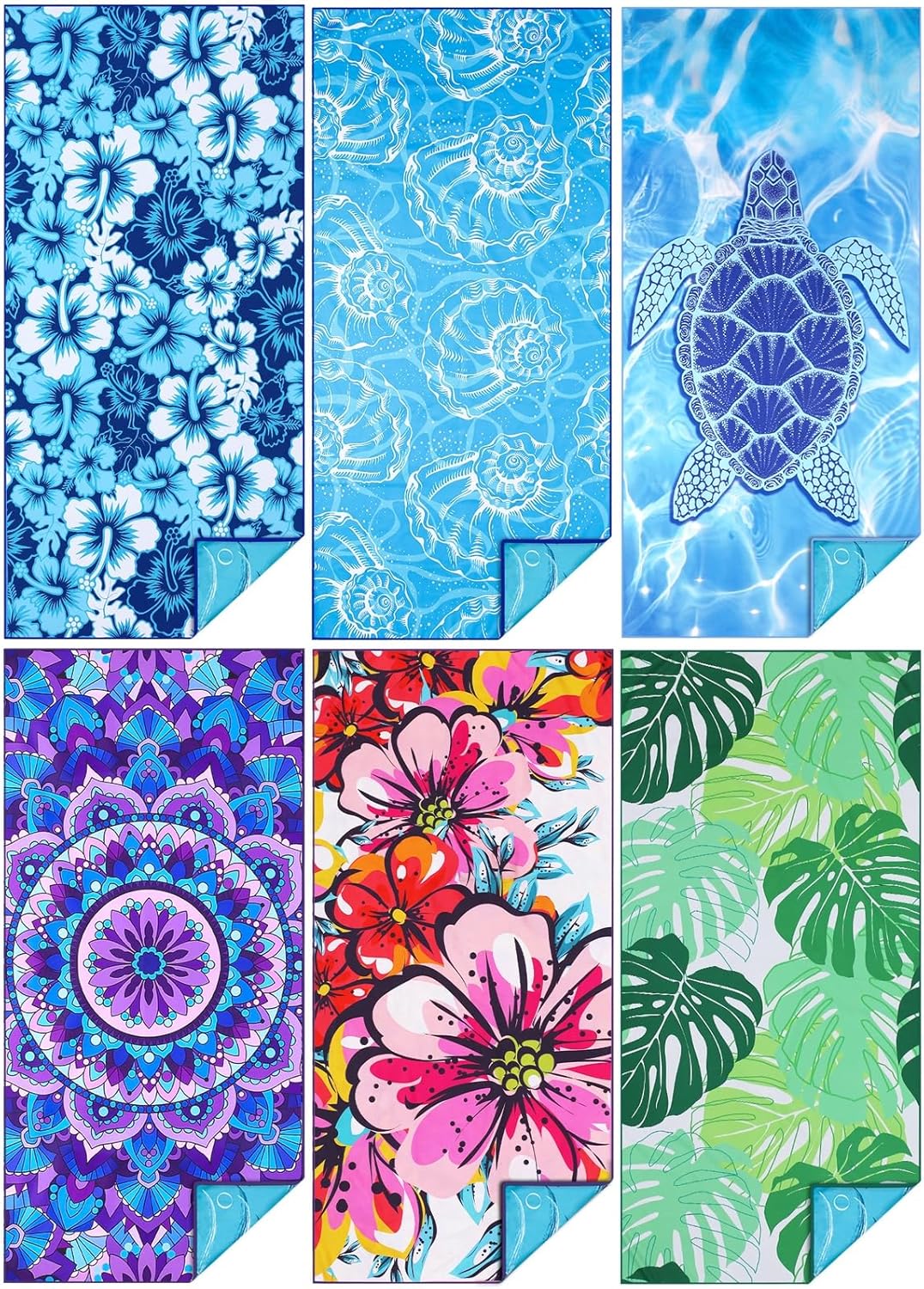 Oversized Microfiber Beach Towel Set for Travel and Sports