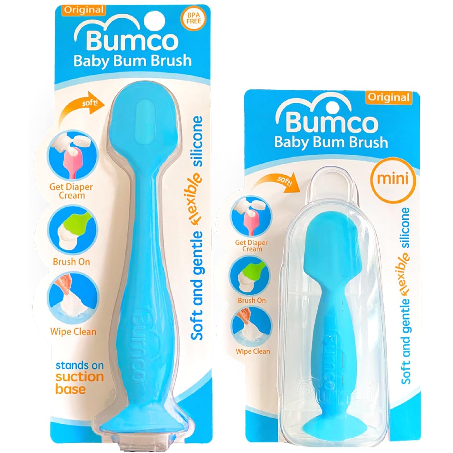 Bumco Baby Bum Brush + Mini Spatula Set - Mom-Approved Diaper Cream Applicator