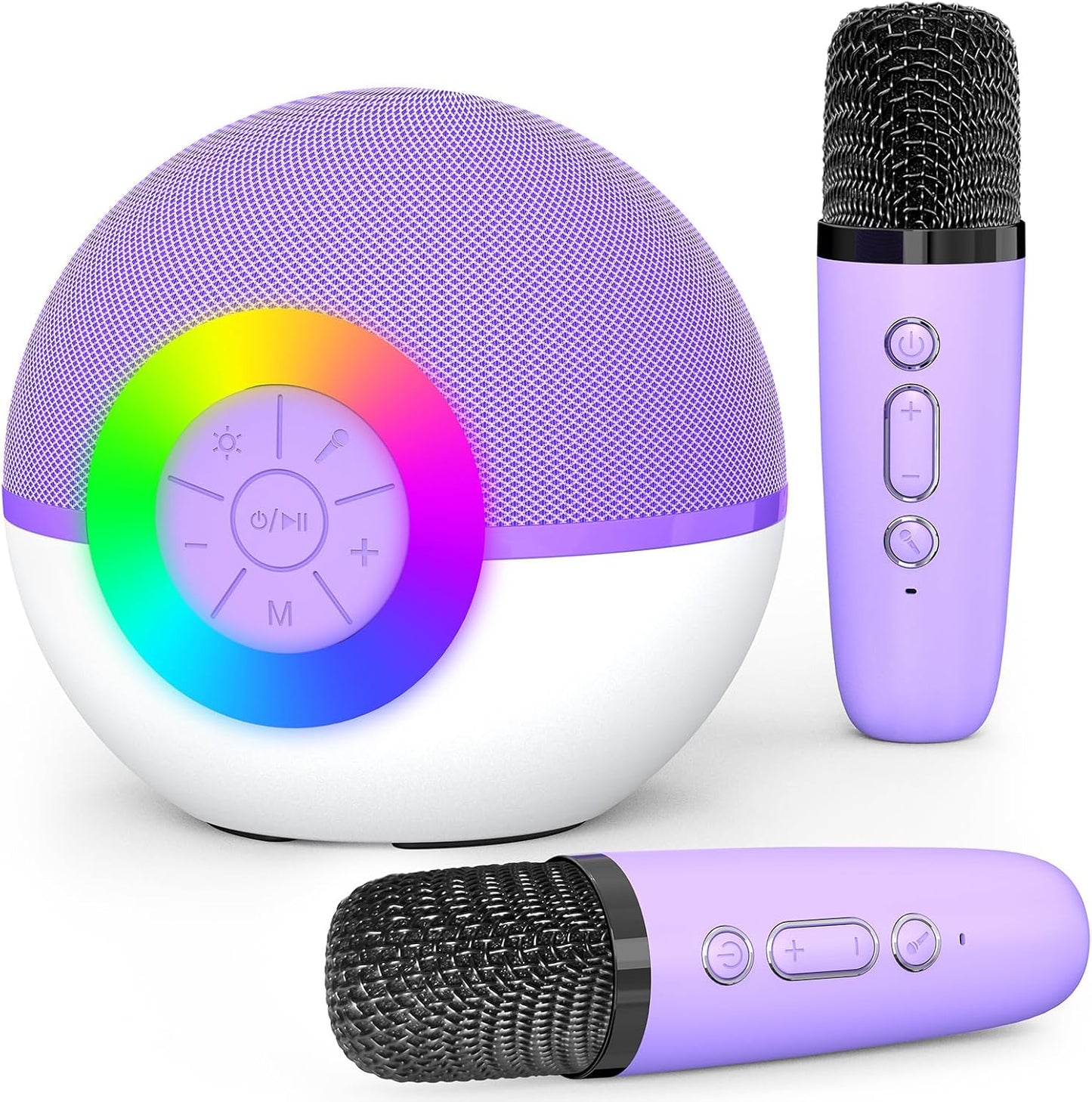 Portable Mini Karaoke Machine with 2 Wireless Microphones - Fun for All!