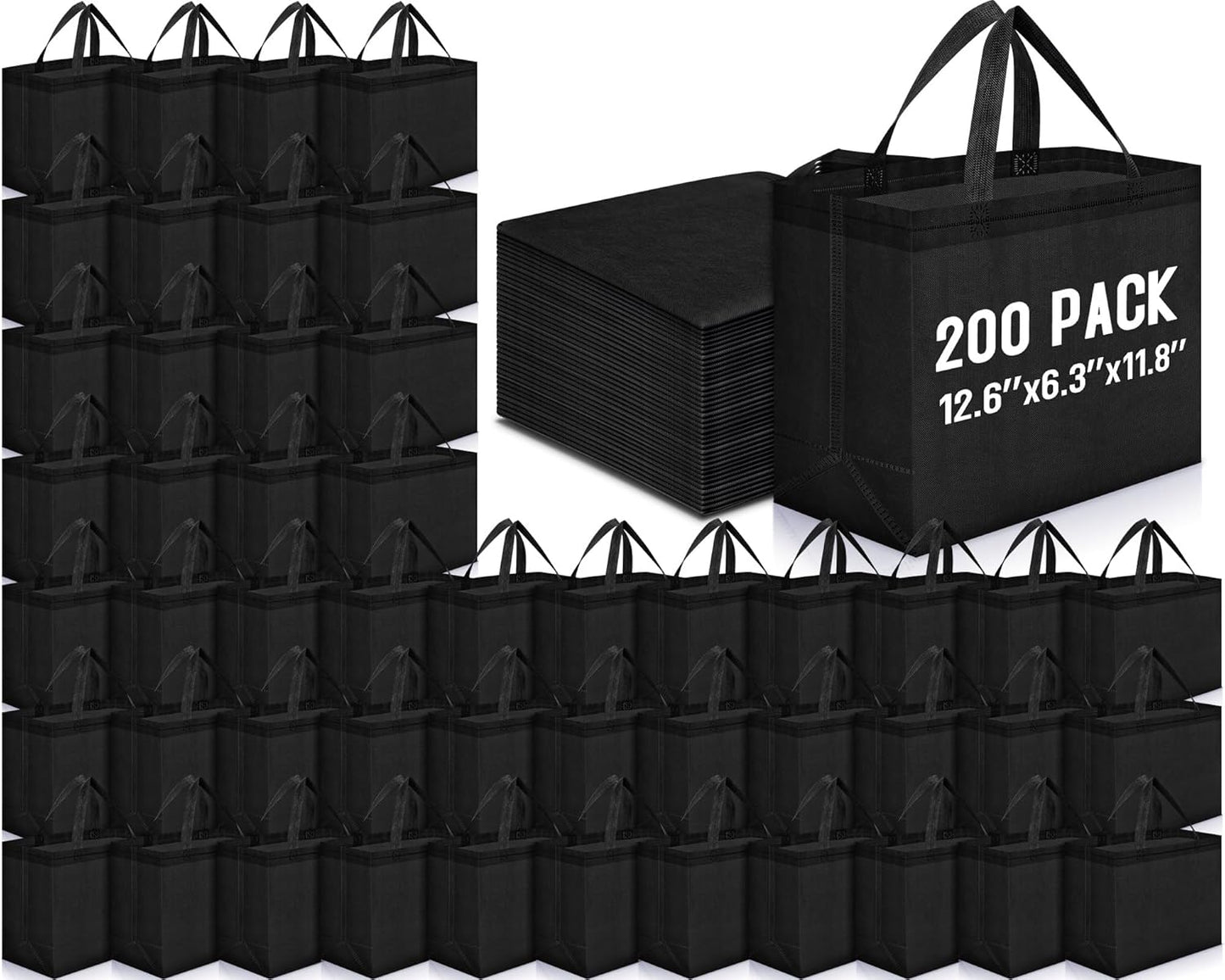 Windyun Reusable Grocery Bags Large Non Woven Shopping Bags