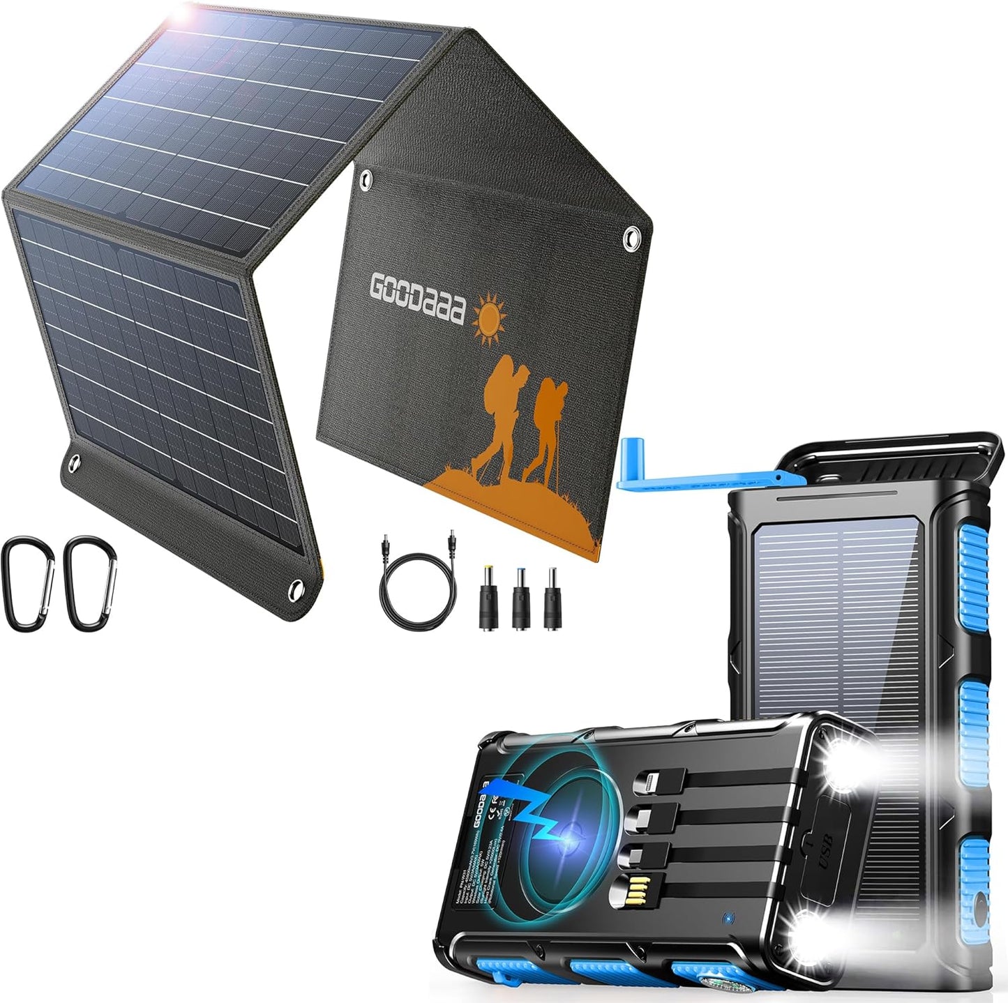 Powerful 30W Solar Panel & 45800mAh Power Bank